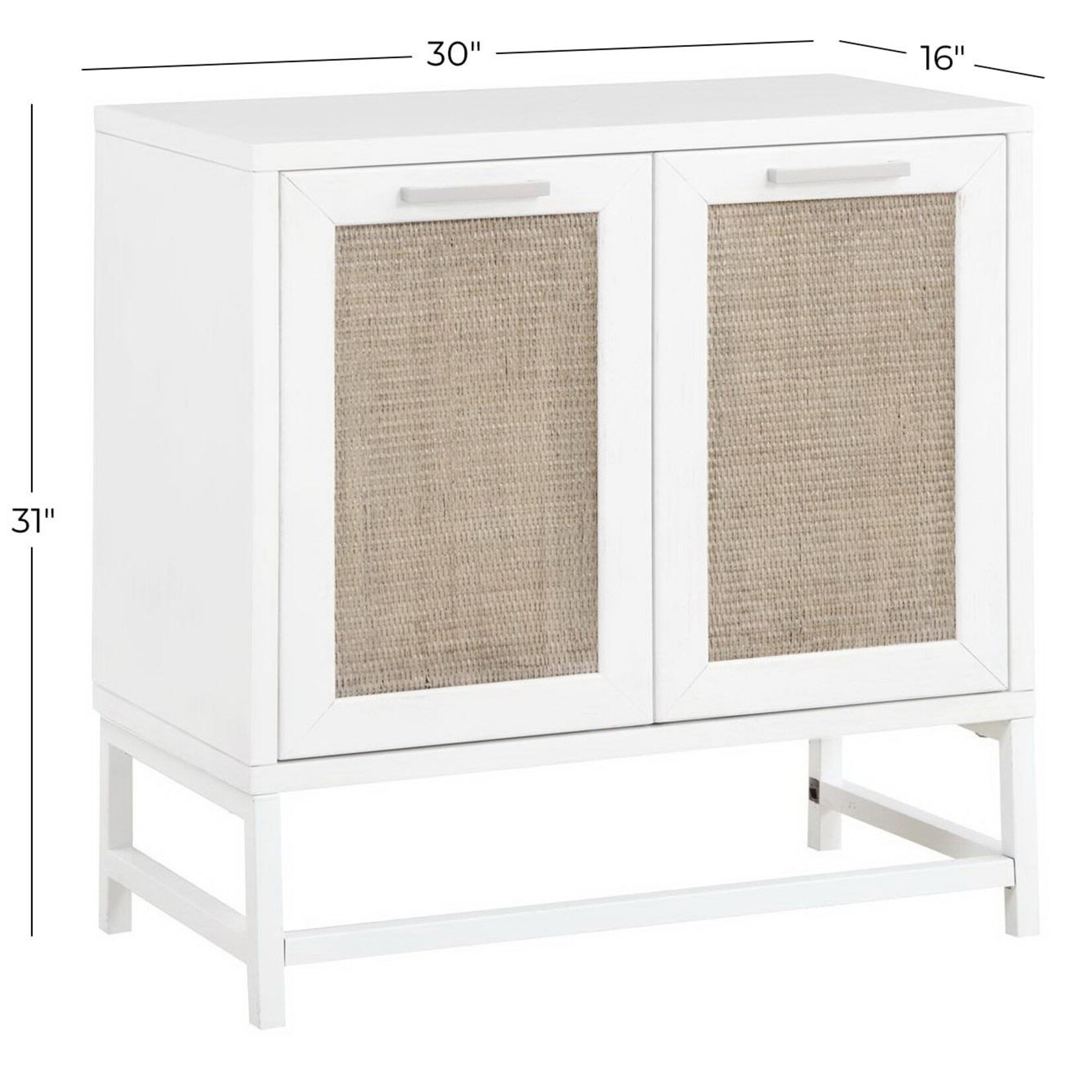 Deco Marche Heritage White Wooden 2 Door Room Cabinet (FW)