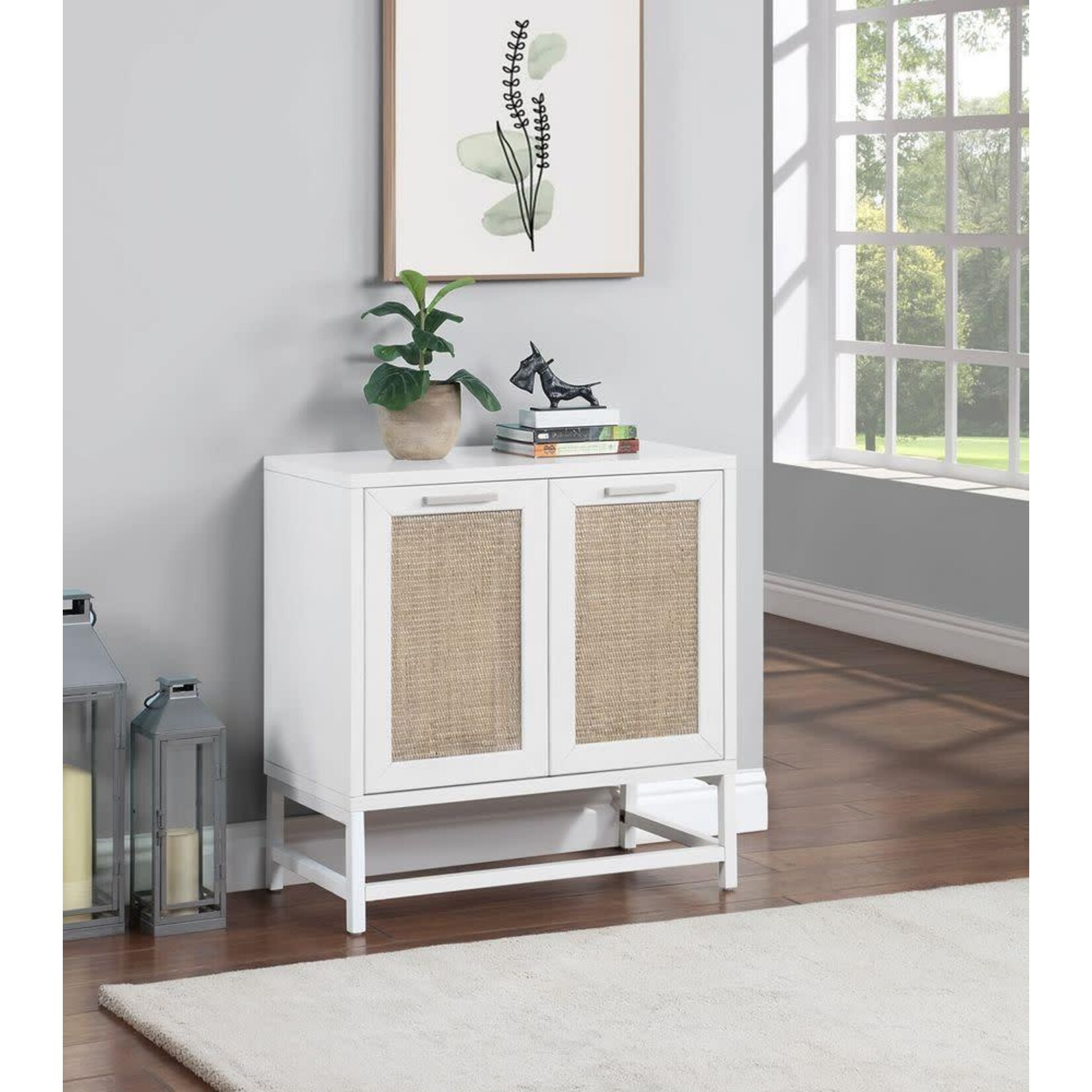Deco Marche Heritage White Wooden 2 Door Room Cabinet (FW)