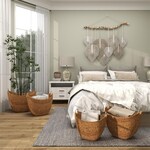 Deco Marche Brown Seagrass Woven Curved Baskets Set of 4