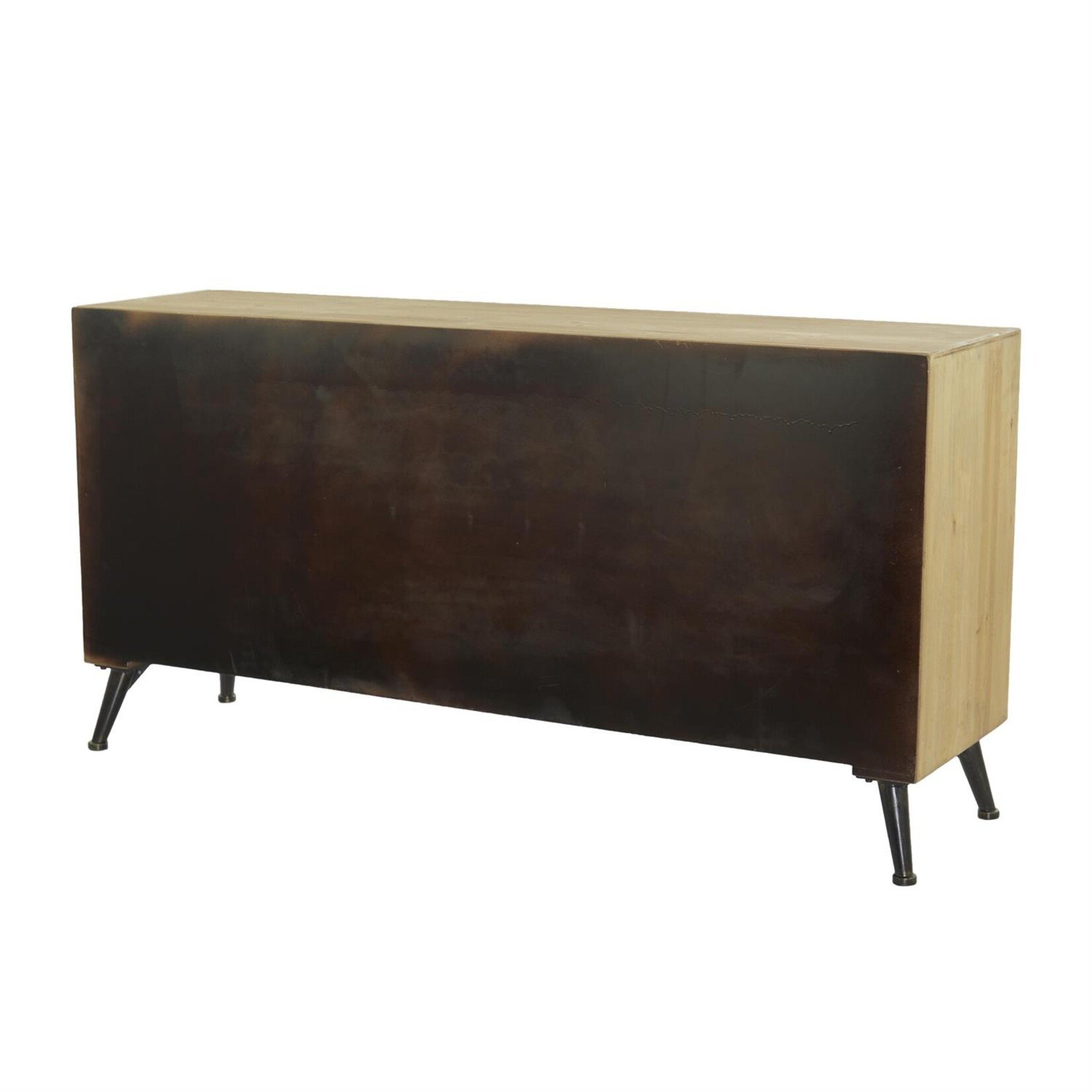 Uma Light Brown Wooden Media Credenza Sideboard
