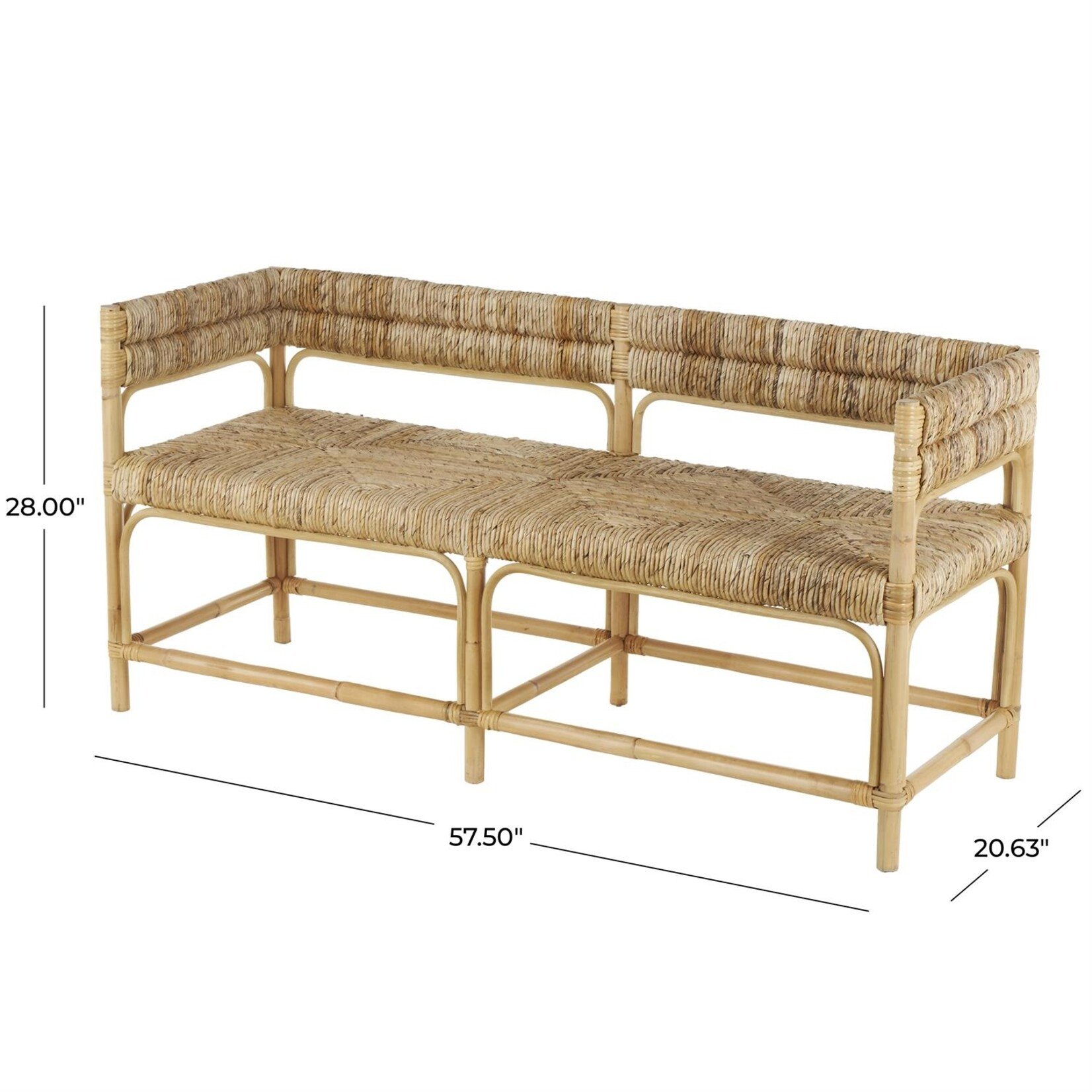 Deco Marche Bannana Leaf Accent Bench