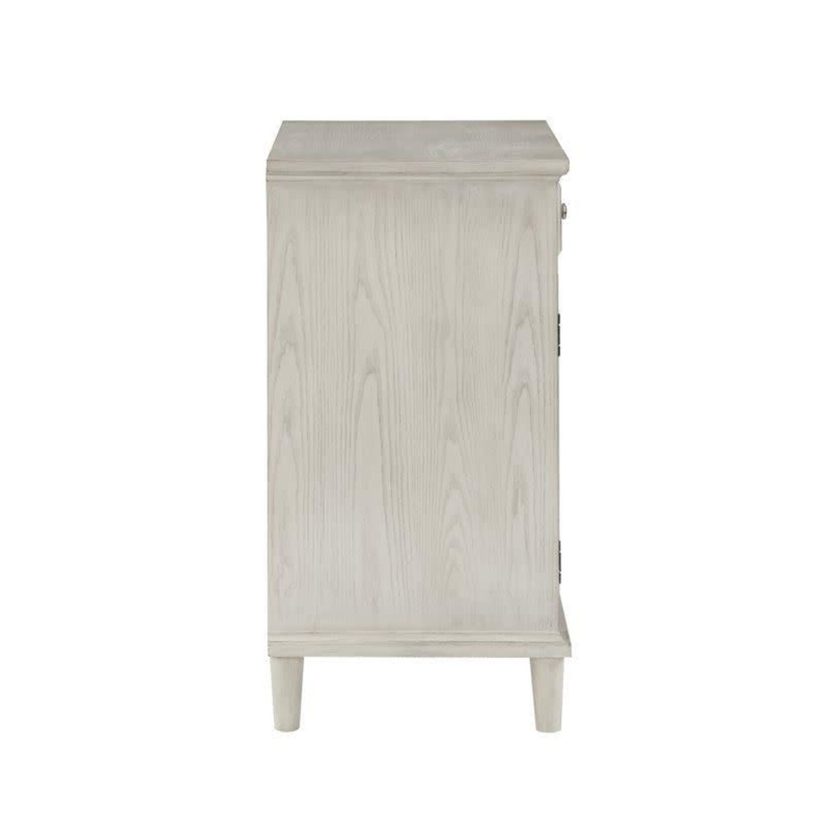 Deco Marche Gray Wooden Oval Rattan Cabinet