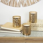 Deco Marche Metal Wax Candle Votives Gold Set of 3
