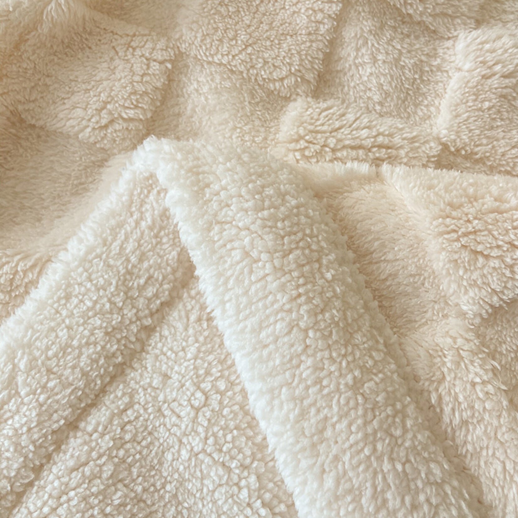 Checker Board Sherpa Ivory