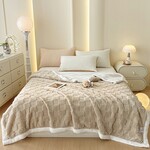 Checker Board Sherpa Light Coffee