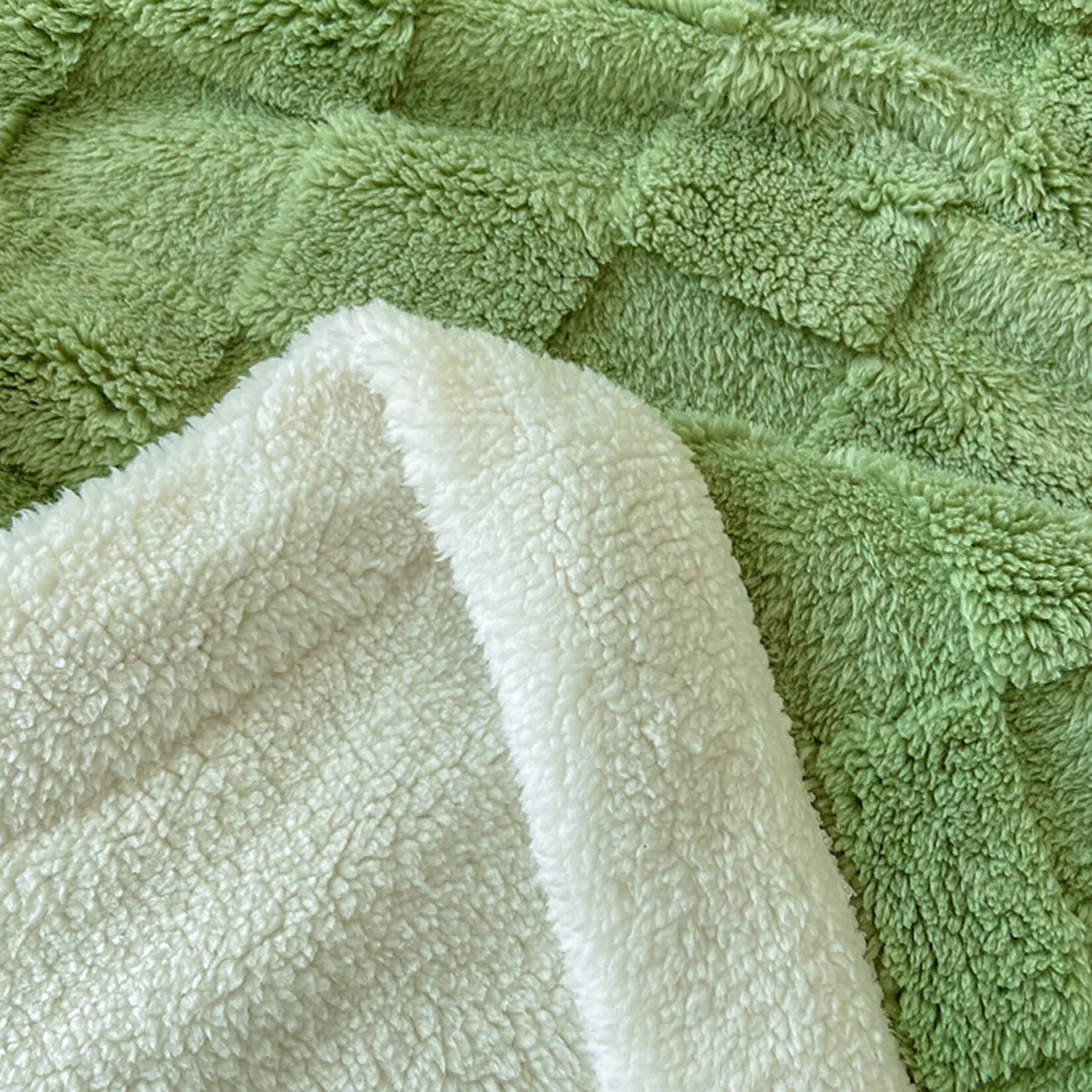 Checker Board Sherpa Green