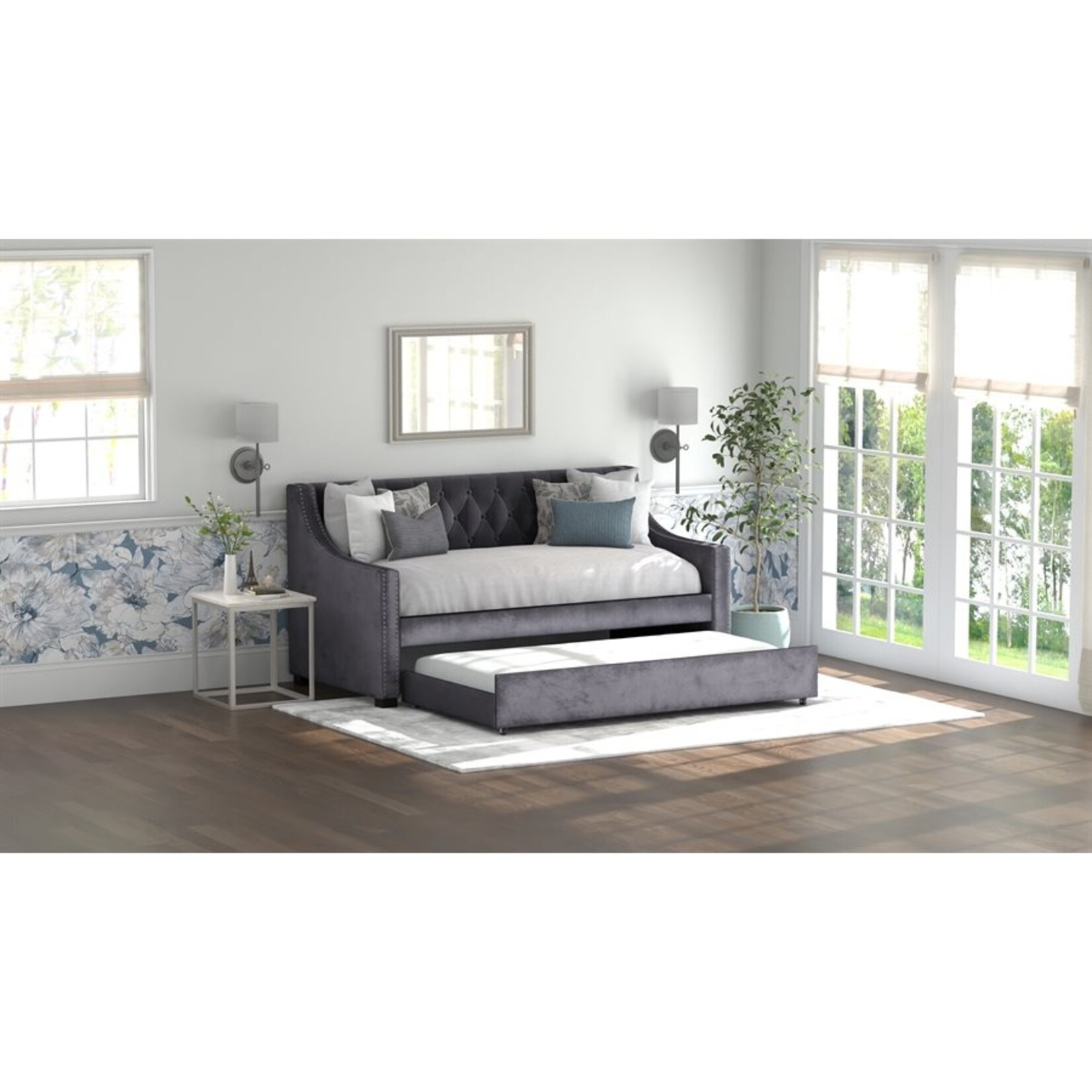 Cynthia Daybed w/Trundle Charcoal (M4M)
