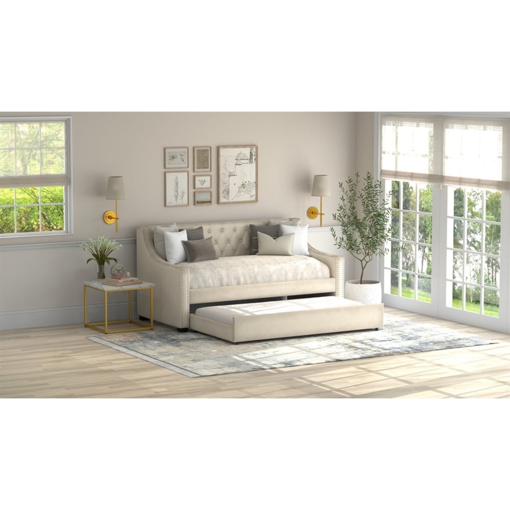Cynthia Daybed w/Trundle Champagne
