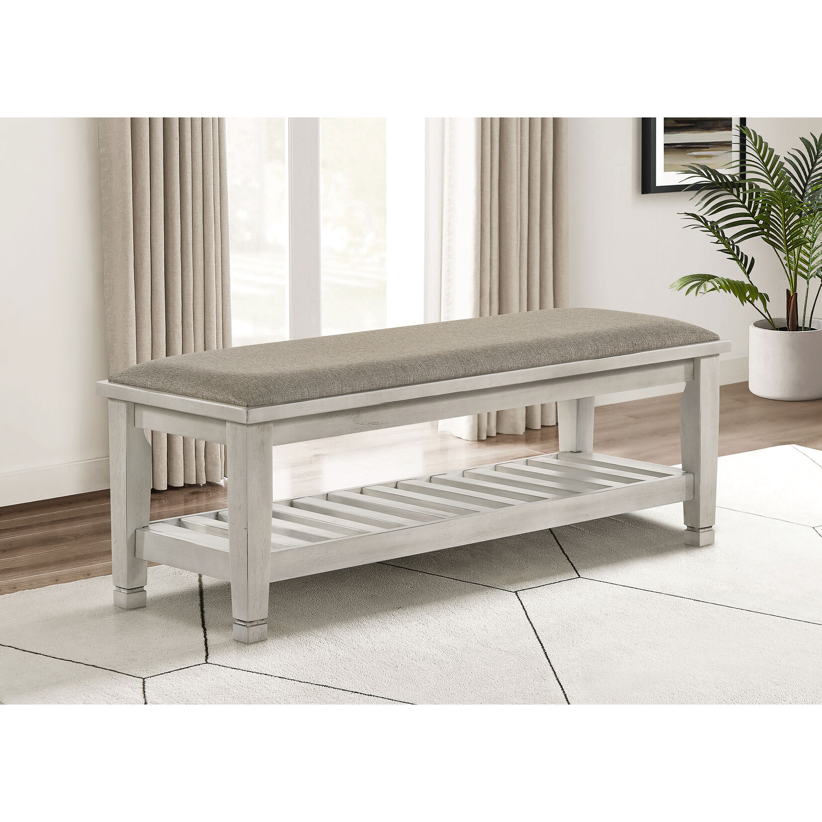 Coaster Furniture Bench Distressed White