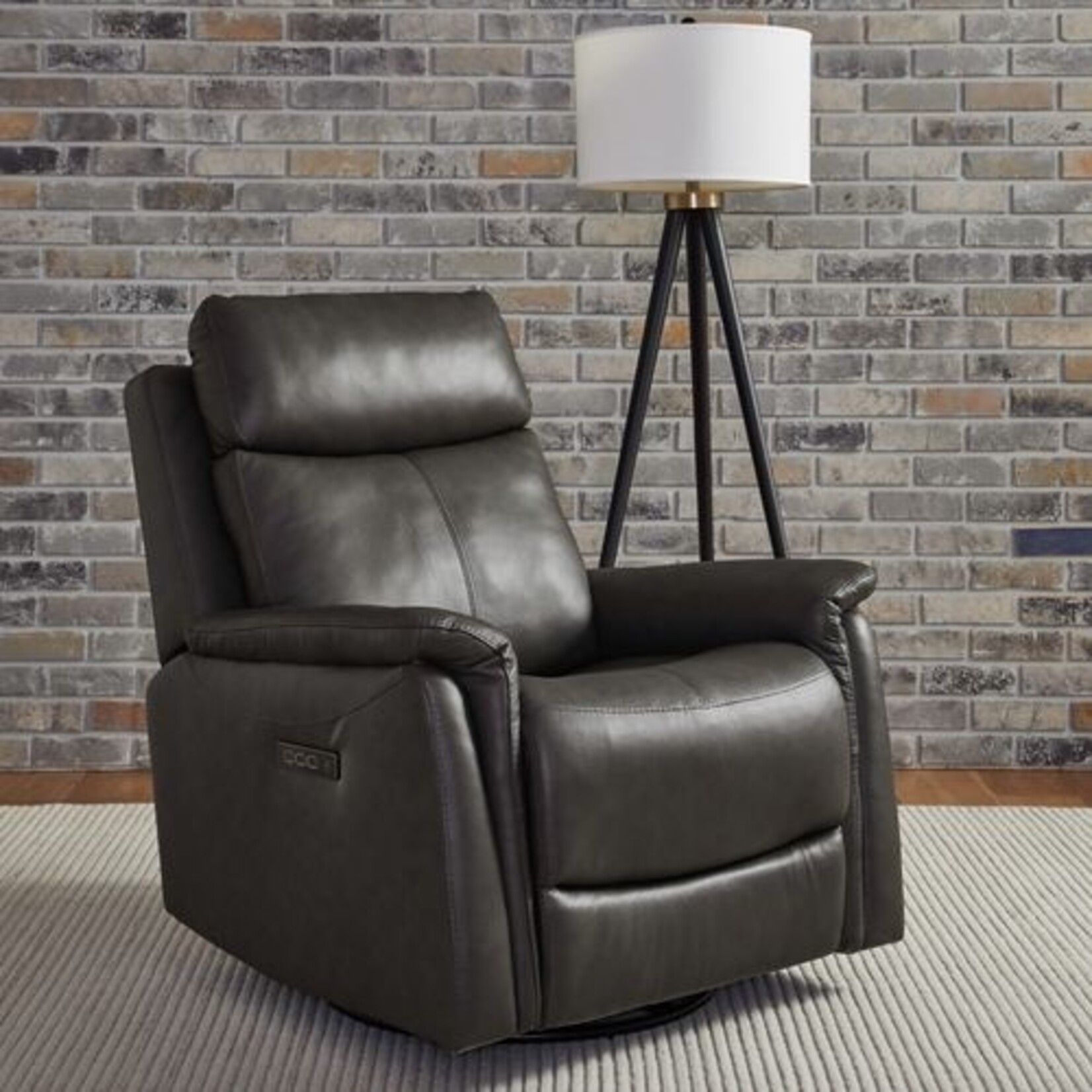Liberty Furniture Rowland SG Power Recliner P3 Aline Coal Leather