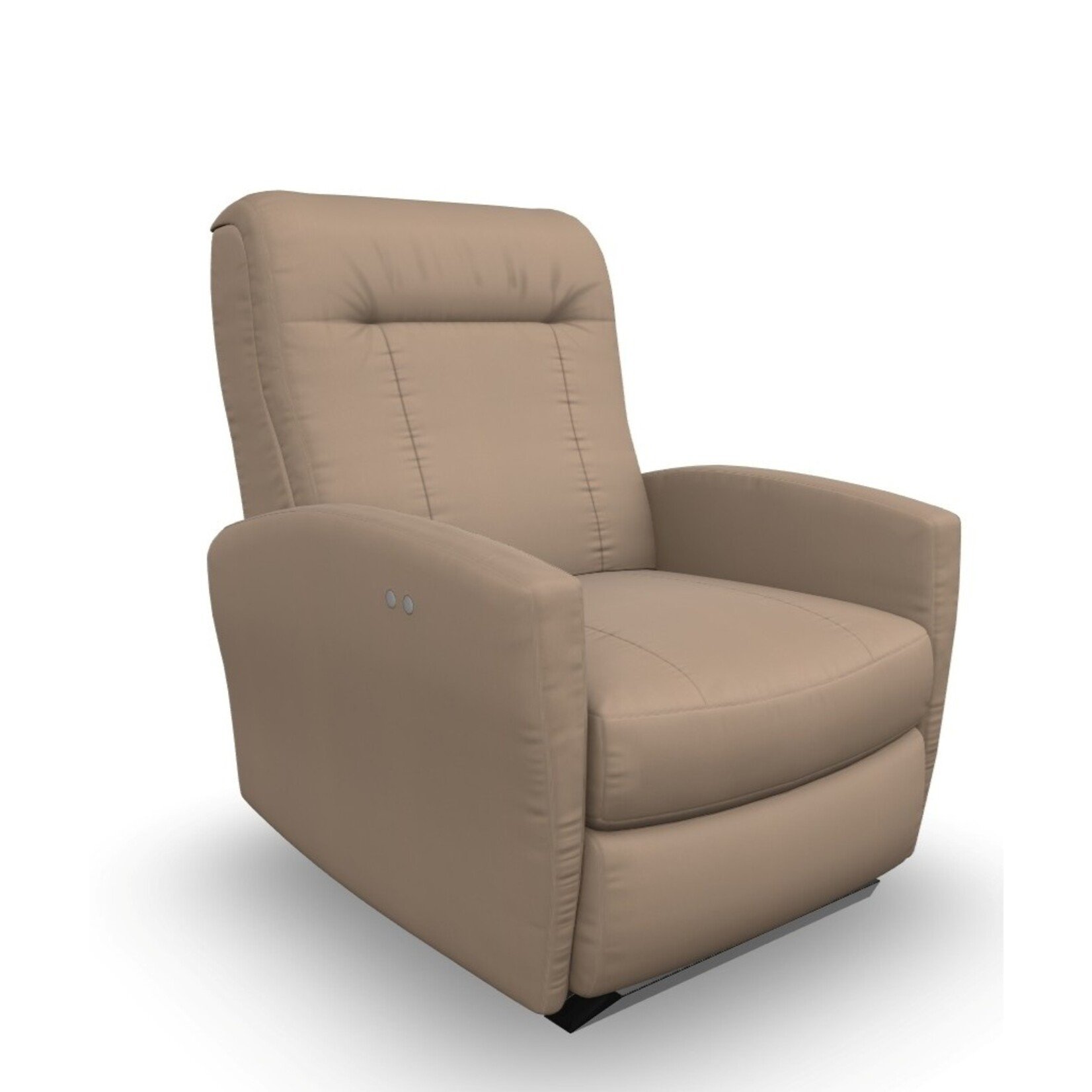 Best Chair Costilla Power Space Saver Recliner Mushroom Leather