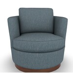 Best Chair Tina Swivel Chair Chambray Fabric