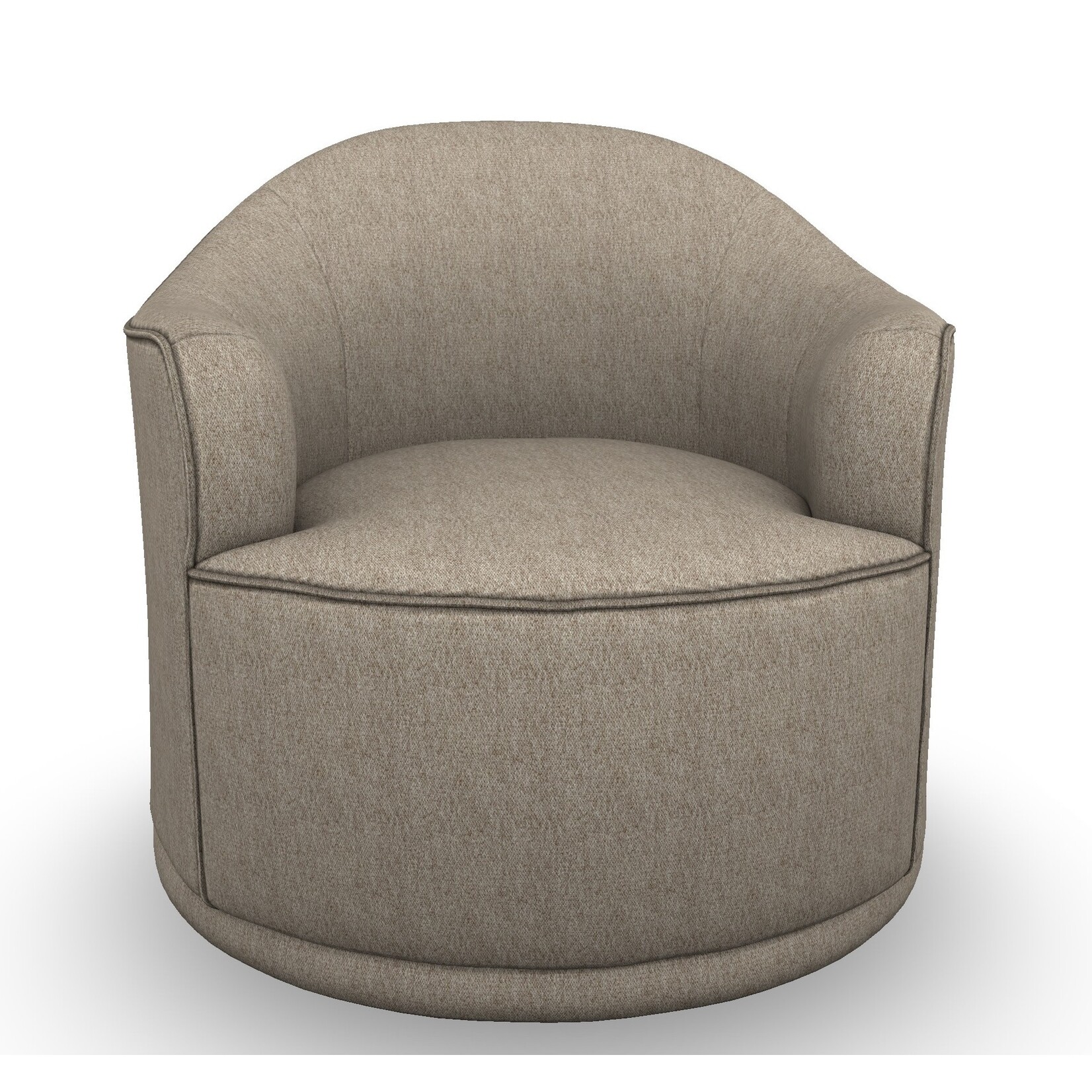 Best Chair April Swivel Chair Beige Fabric