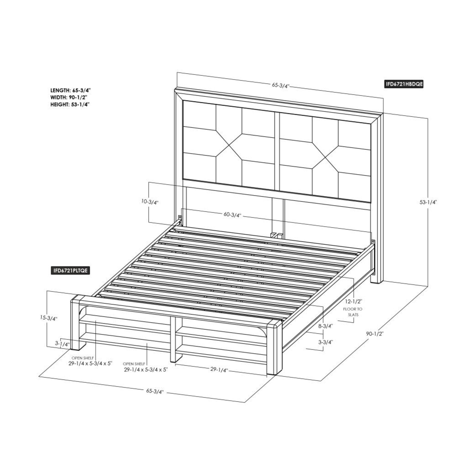 IFD Praga 5pc Bedroom Set