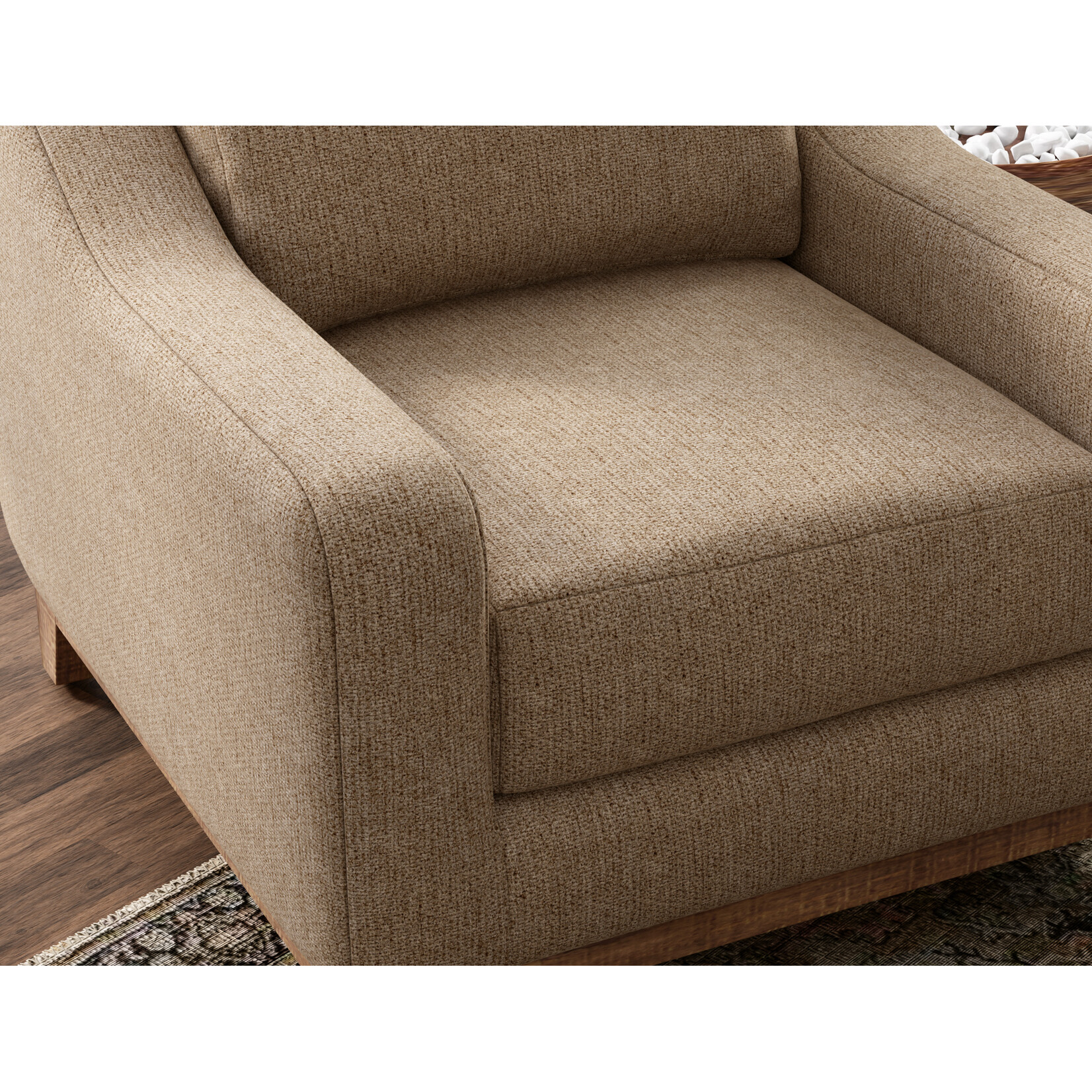 IFD Olivo Sofa and Chair 152 Brown Fabric