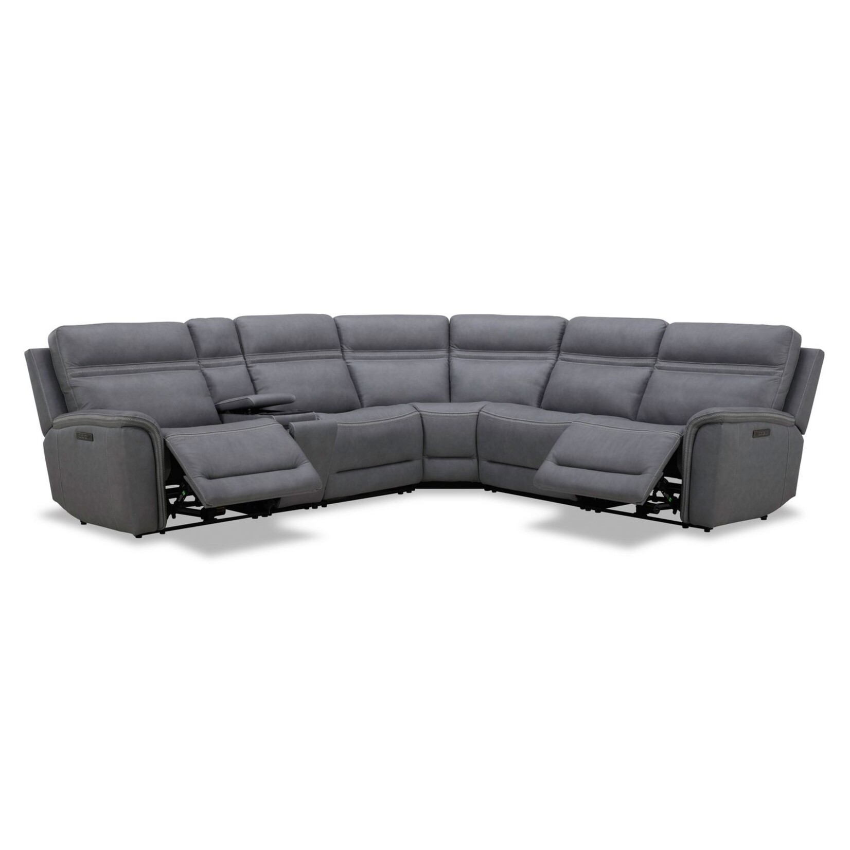Liberty Furniture 7007BG Cooper Blue Gray 6pc Power Sectional (L2UM)