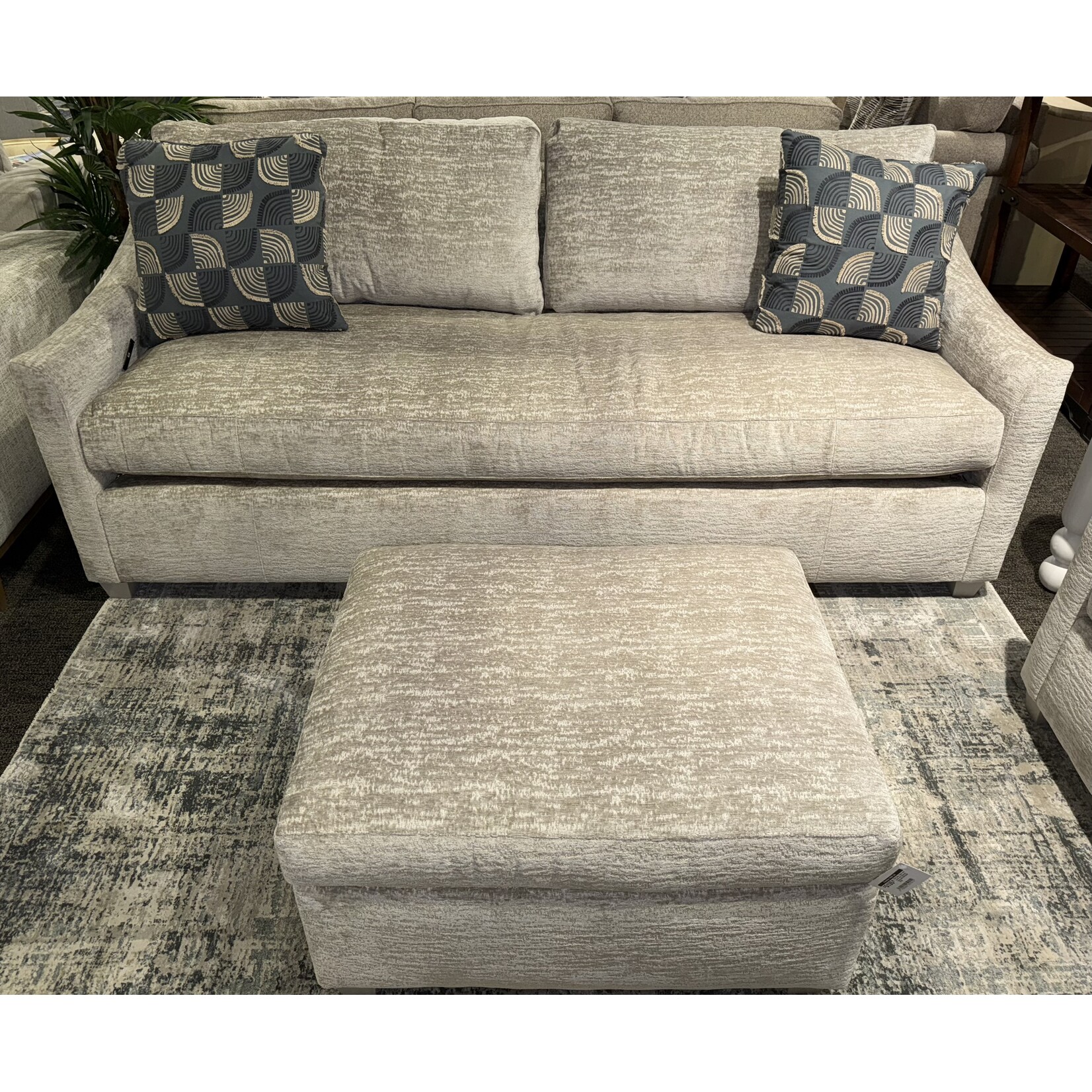 Craftmaster 7529 Sofa, Chair and a Half and Ottoman Rockwell10/Blink22