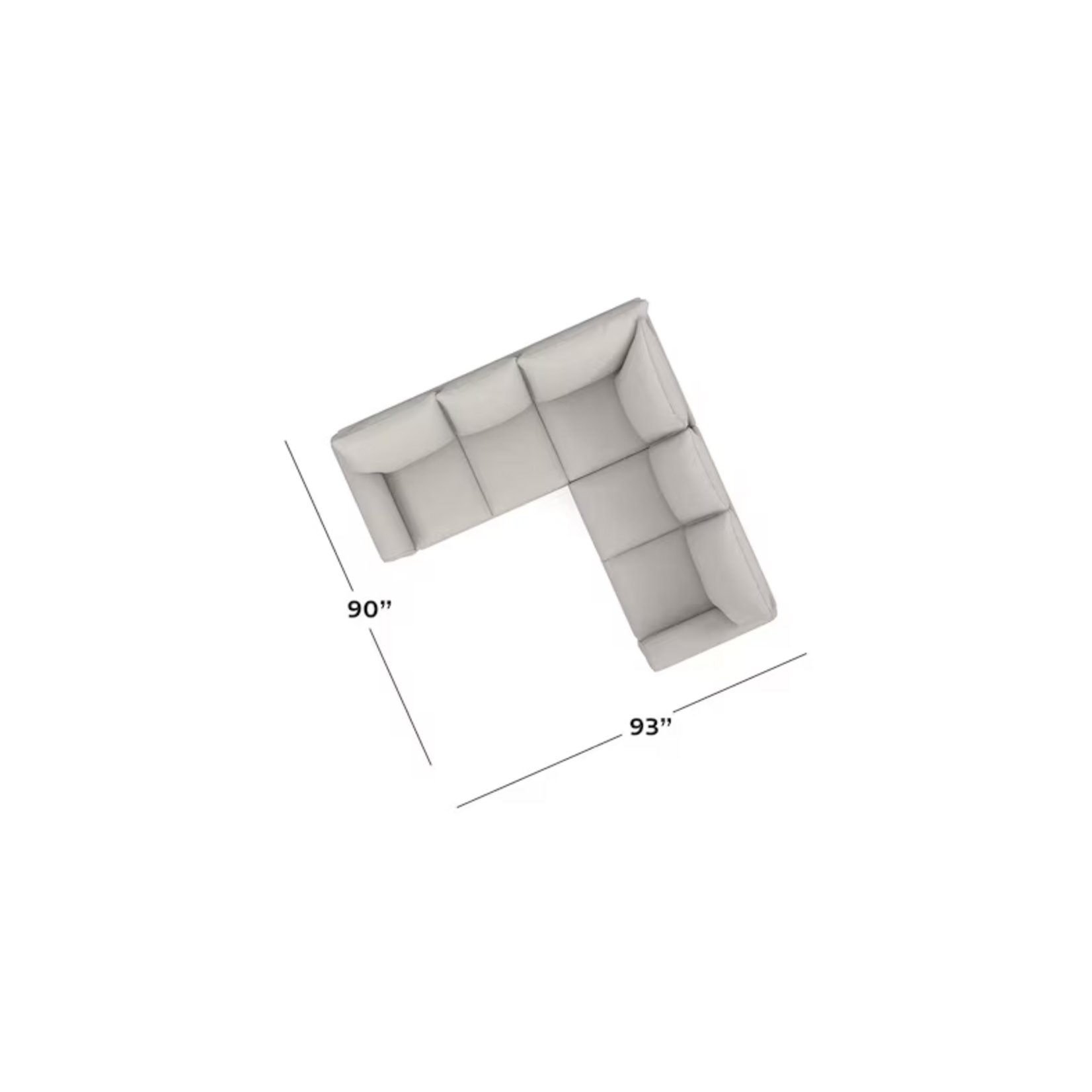 Bassett Alexander Roll Arm Sectional FC187-19 Fog