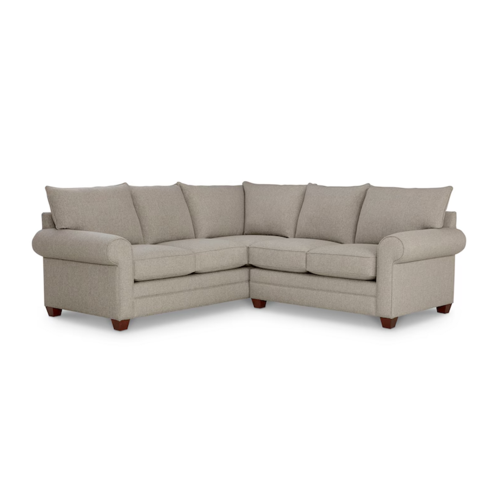 Bassett Alexander Roll Arm Sectional FC187-19 Fog