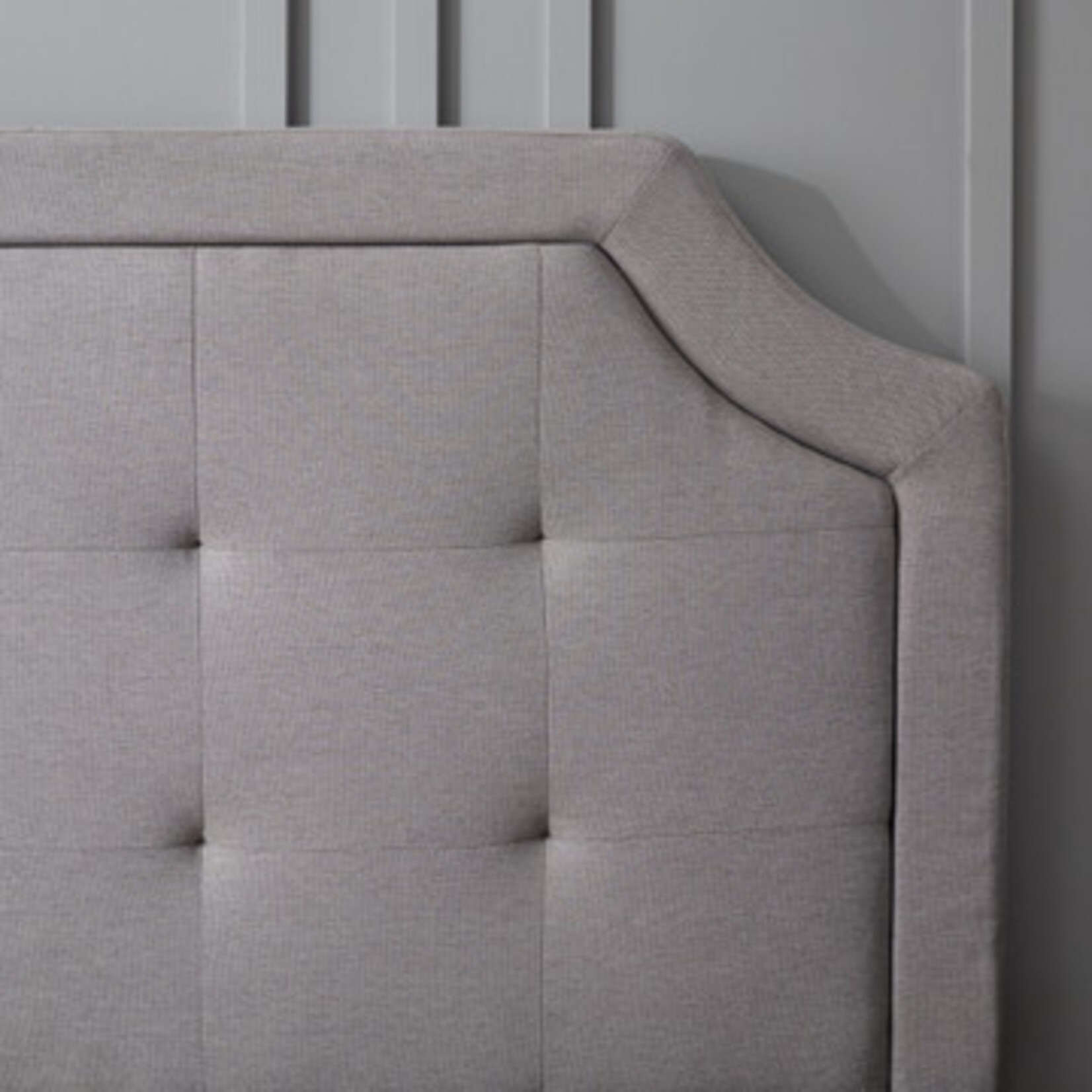 Malouf Carlisle Upholstered Headboard Stone King