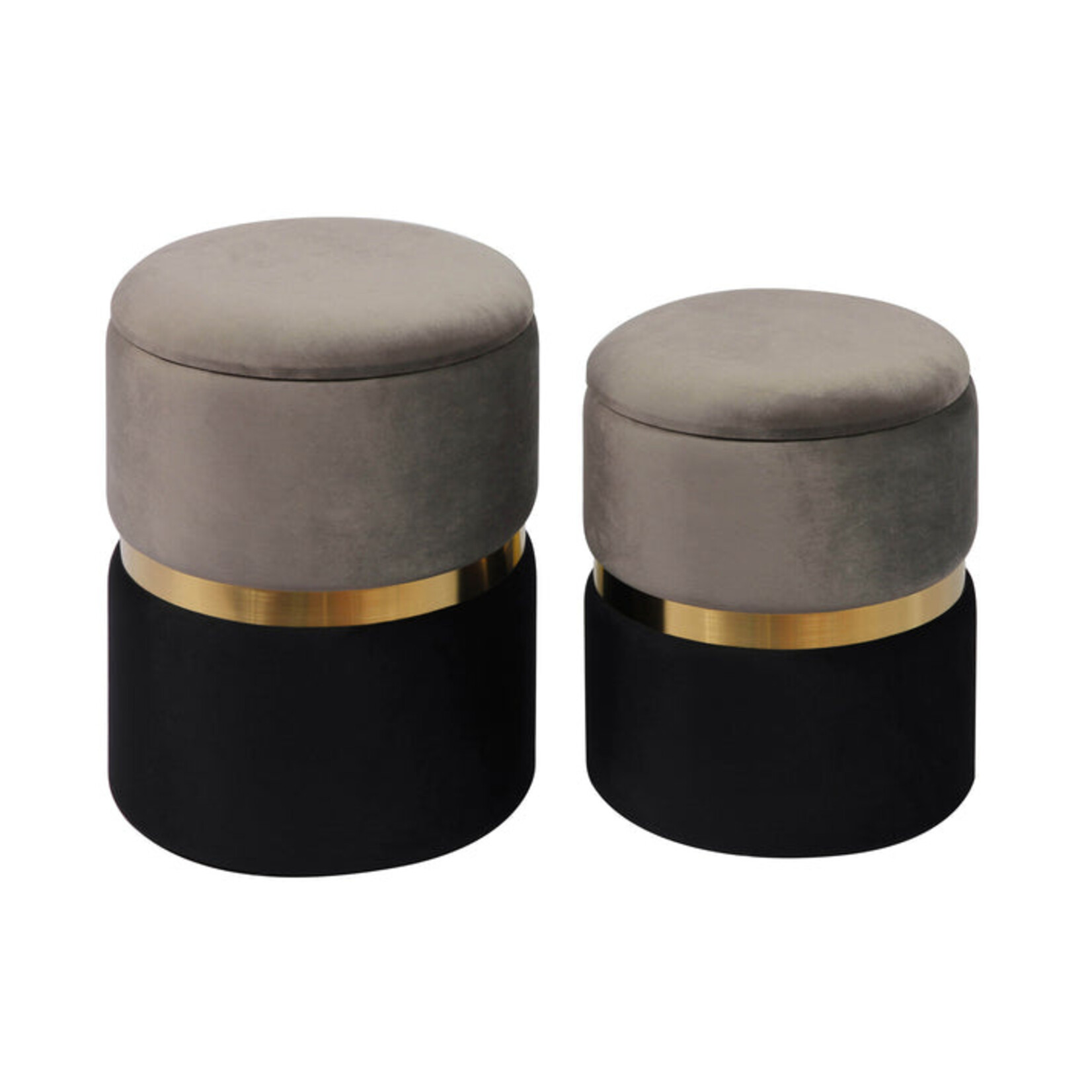 TOV Gigi Velvet Storage Ottoman s/2