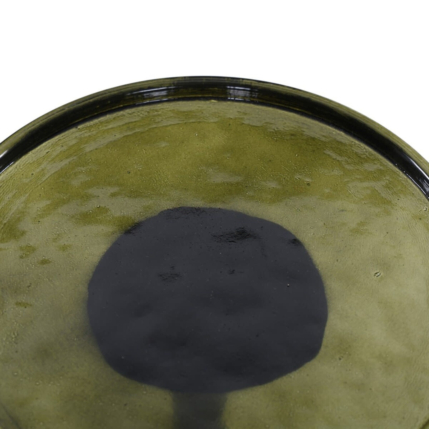 Four Hands Viola Cast Glass End Table Moss Cast Glass