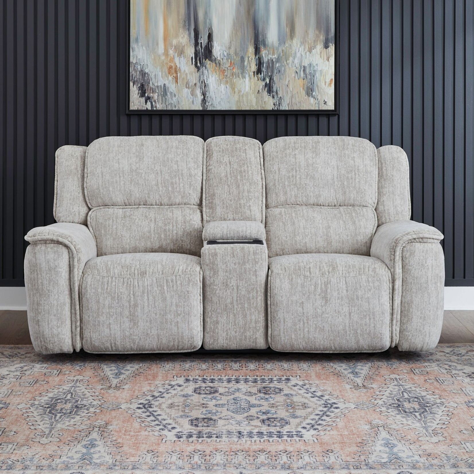 Liberty Furniture Clayton Power Loveseat w/Console P3 & ZG (L4L)