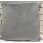 Silver Grey Velvet 20x20 Accent Pillow