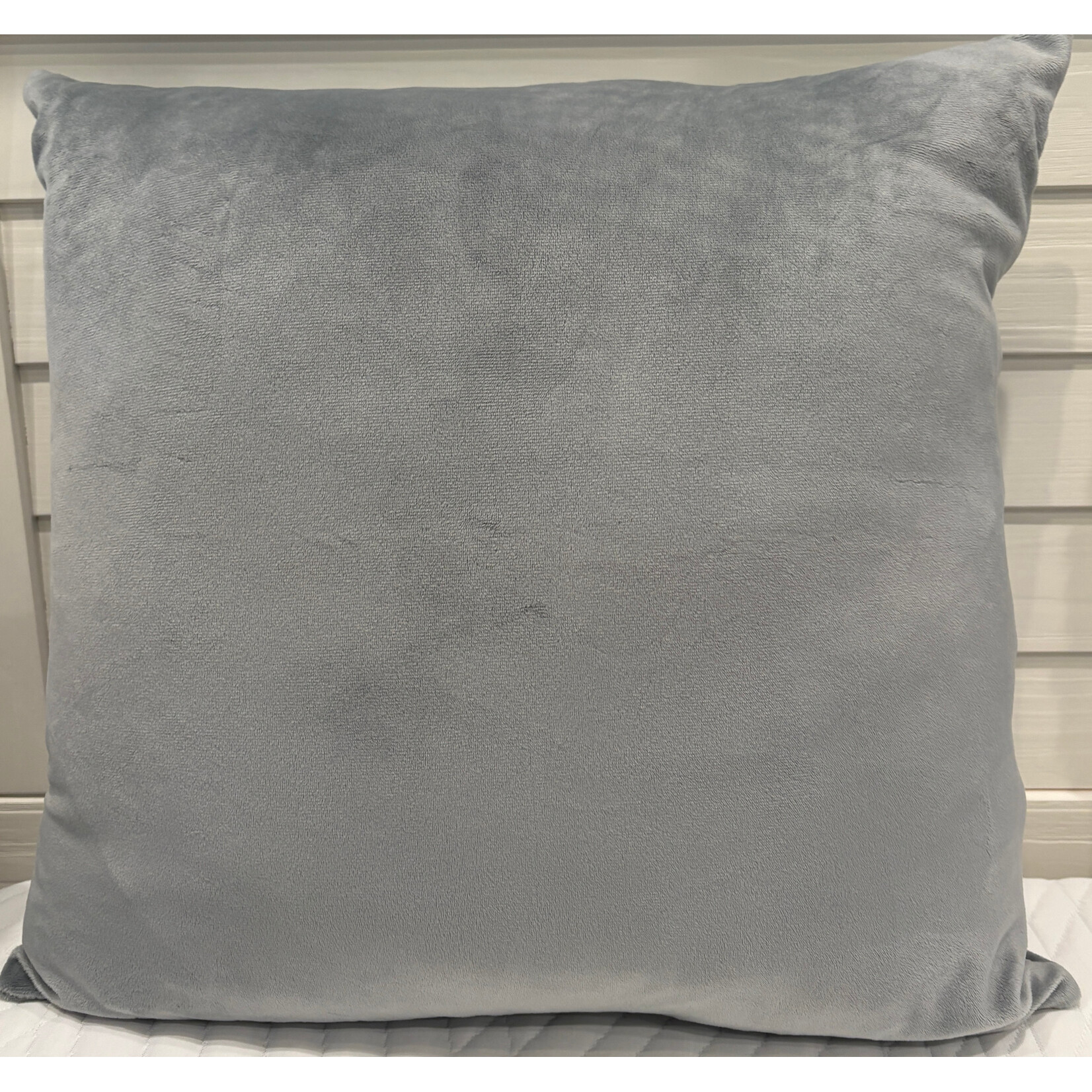 Silver Grey Velvet 20x20 Accent Pillow