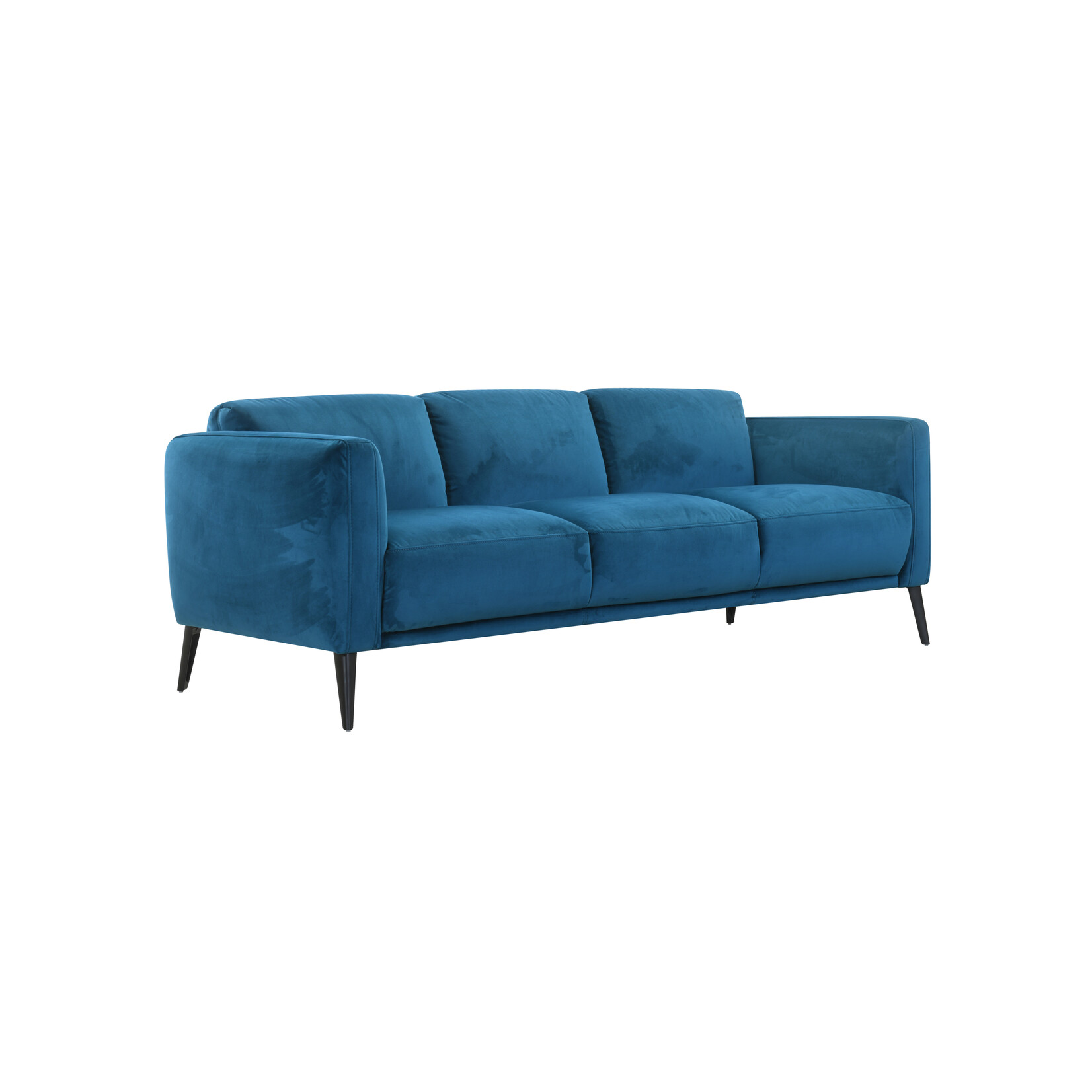 Teal Blue Fabric Sofa