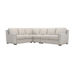 Greige 4pc Leather Sectional