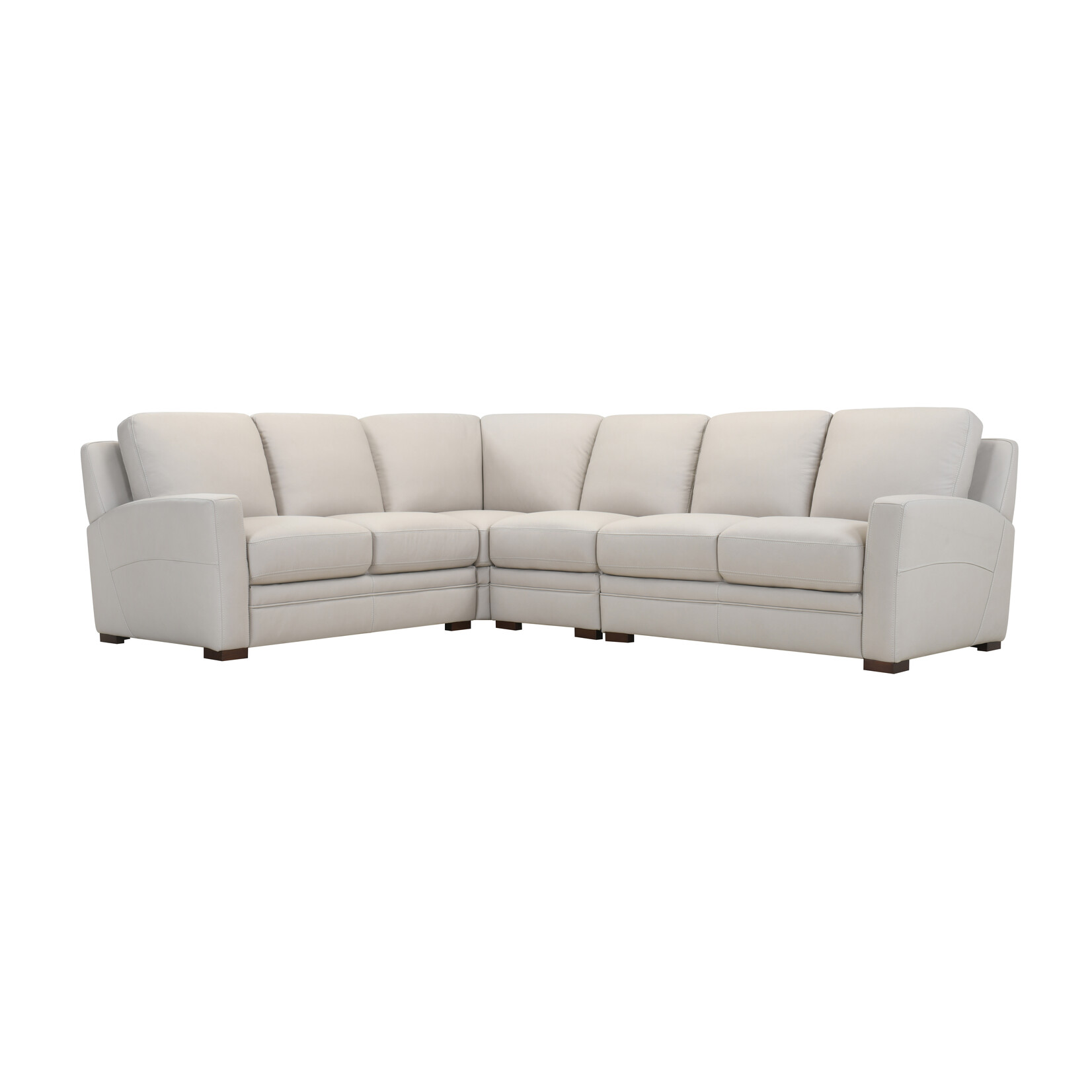 Greige 4pc Leather Sectional