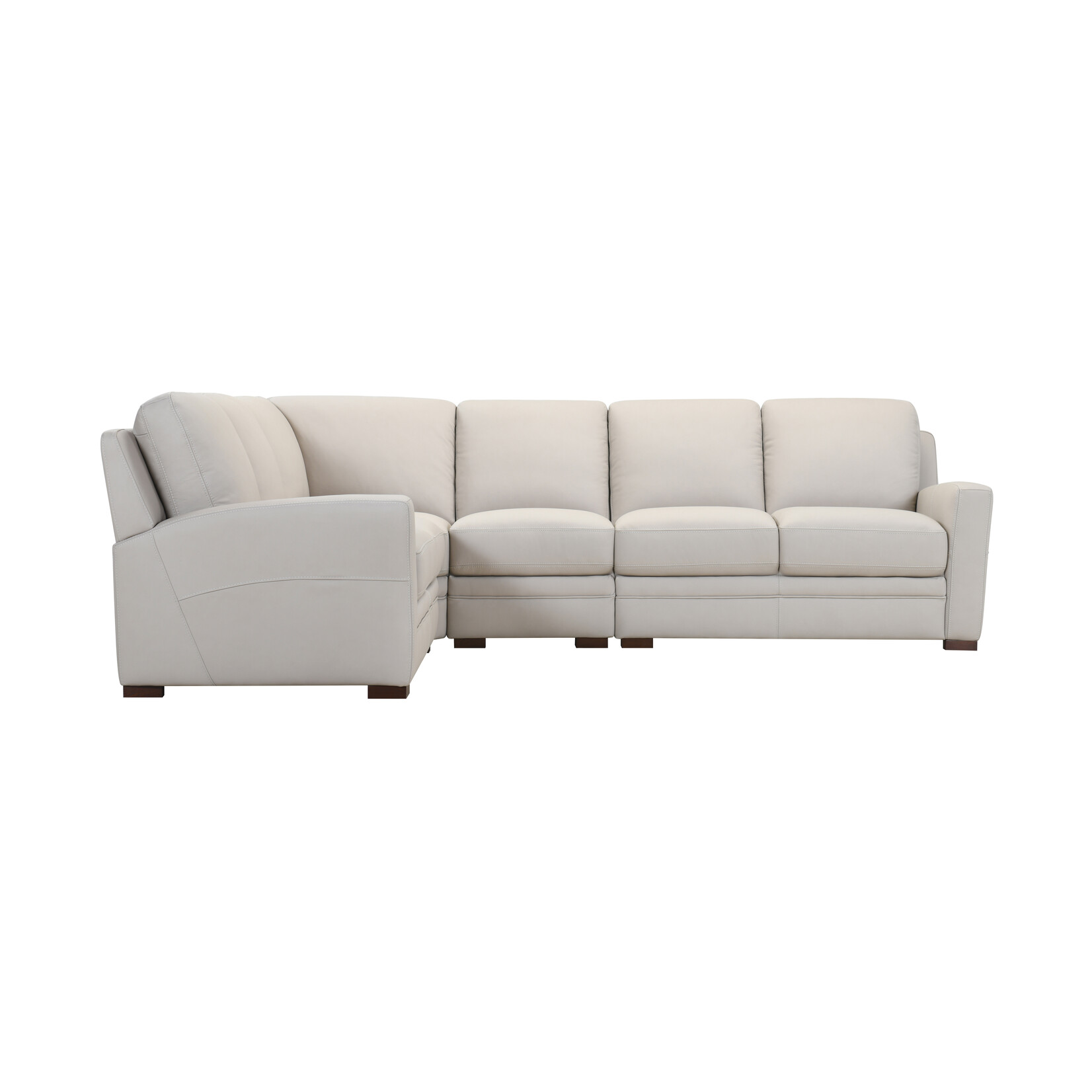 Greige 4pc Leather Sectional