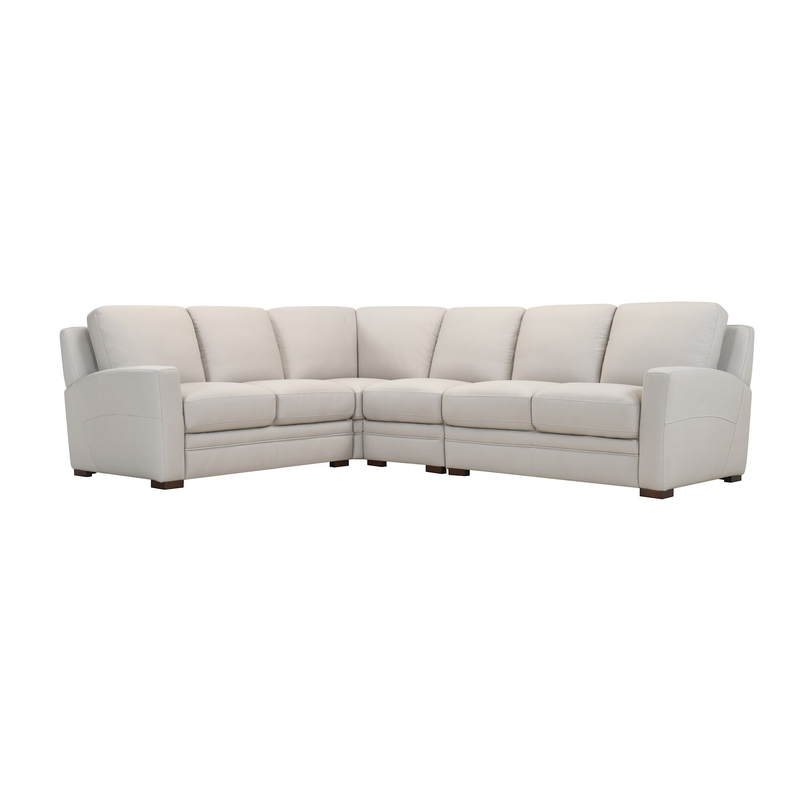 Greige 4pc Leather Sectional