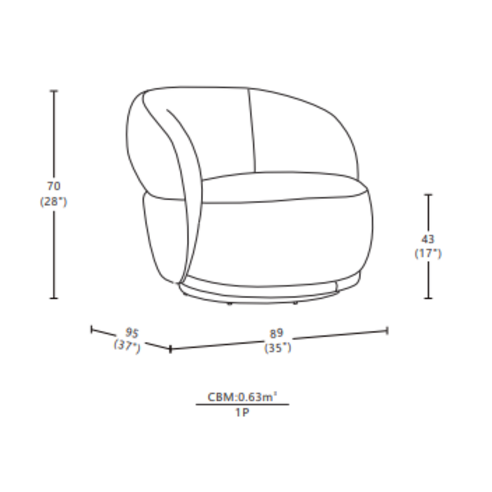 Leather Violino Swivel Chair