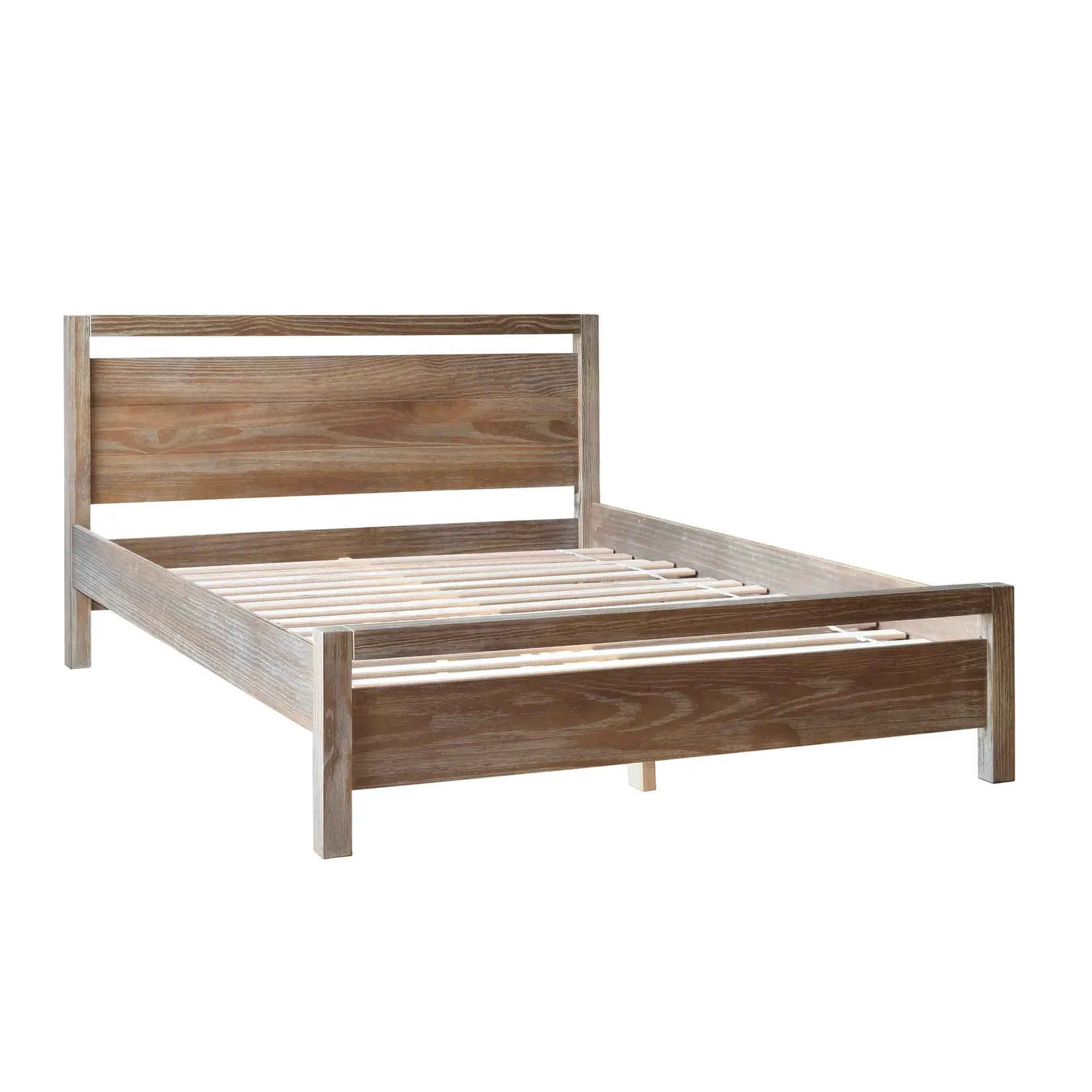 GrainWood Loft Full Platform Bed - Weathered Pine (I3H)