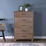 GrainWood LOFT 5 Drawer Chest - Weathered Pine