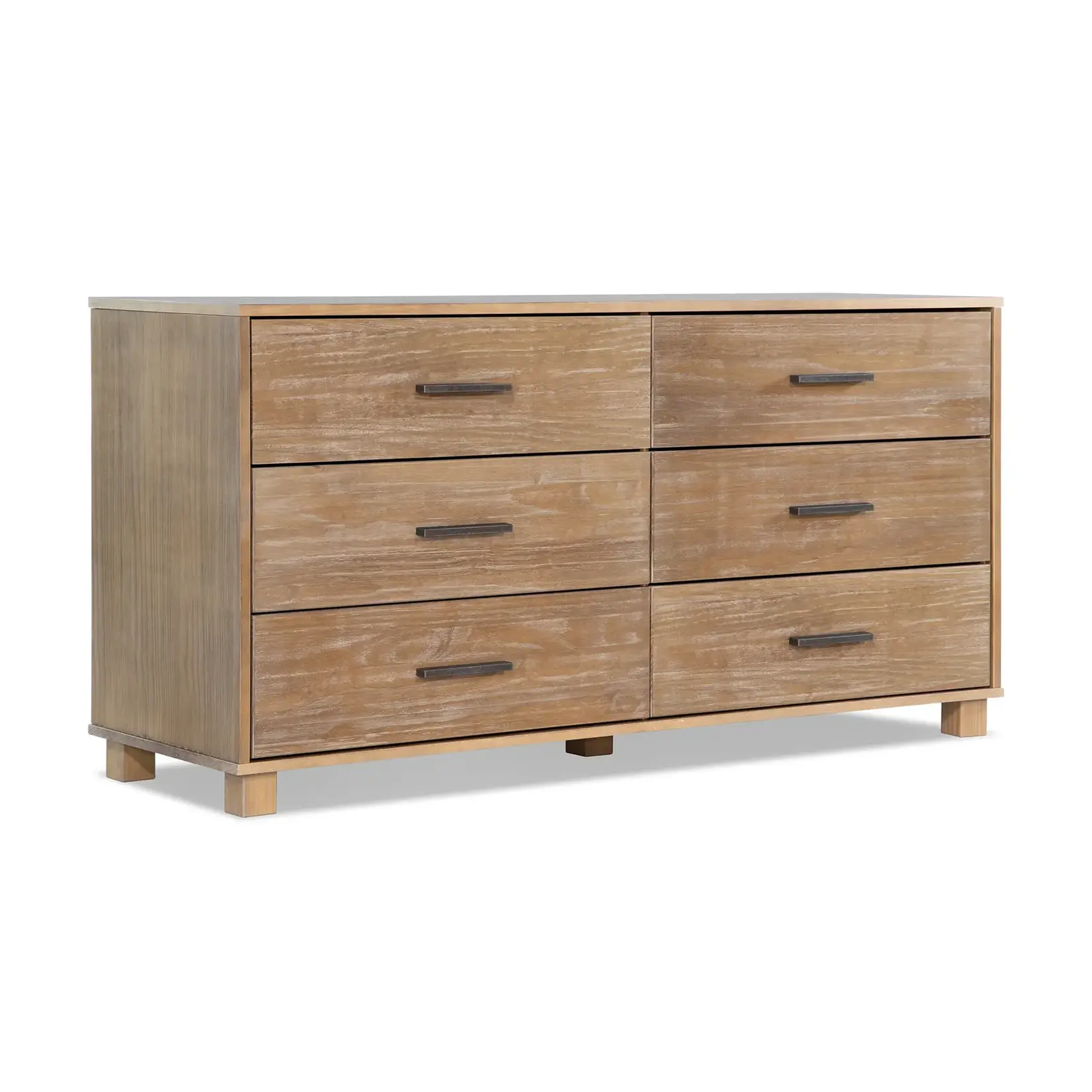 GrainWood LOFT 6 Drawer Dresser - Weathered Pine