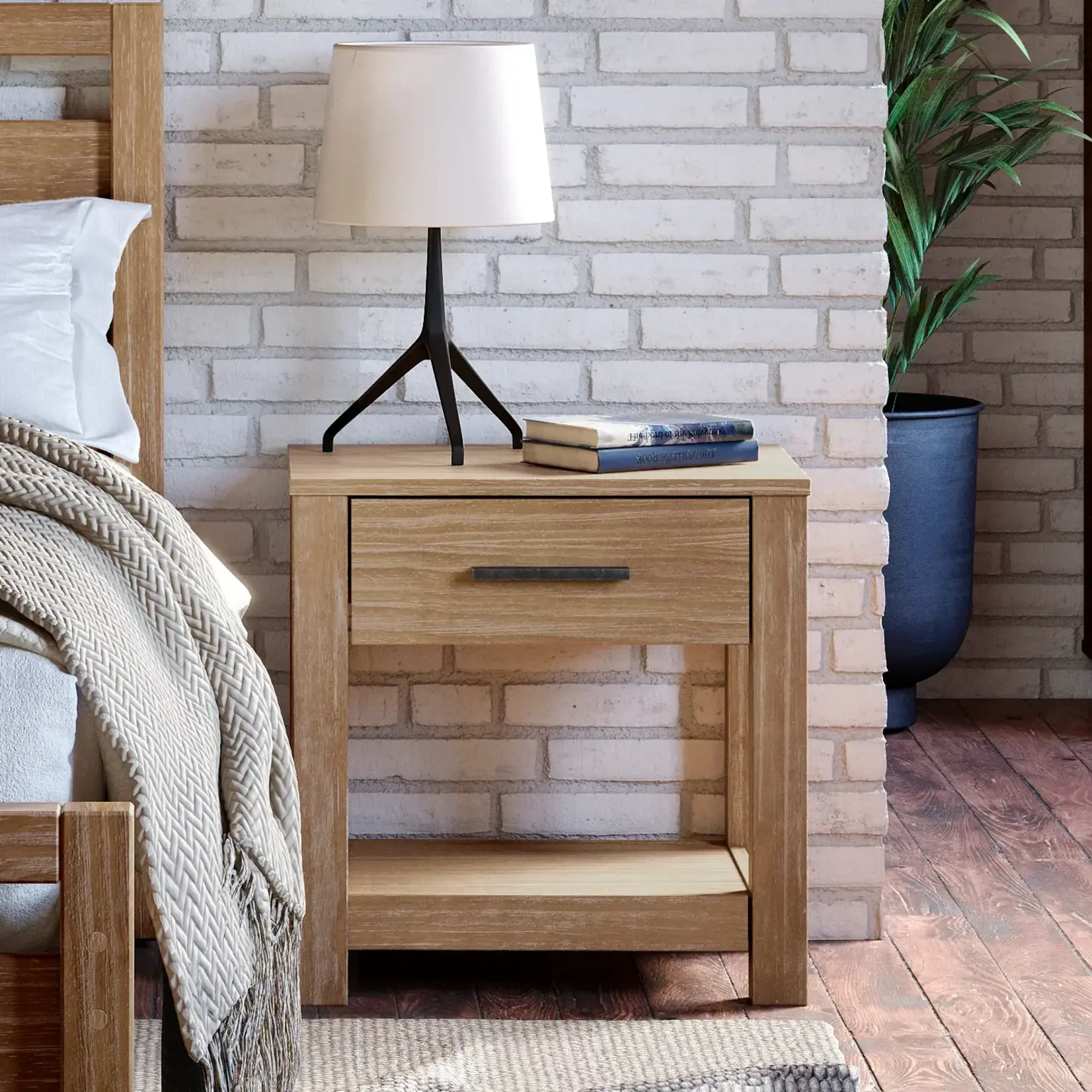 GrainWood LOFT nightstand - Weathered Pine