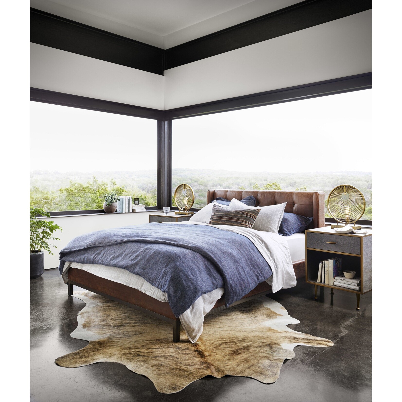 Four Hands Newhall Queen Bed Vintage Tobacco