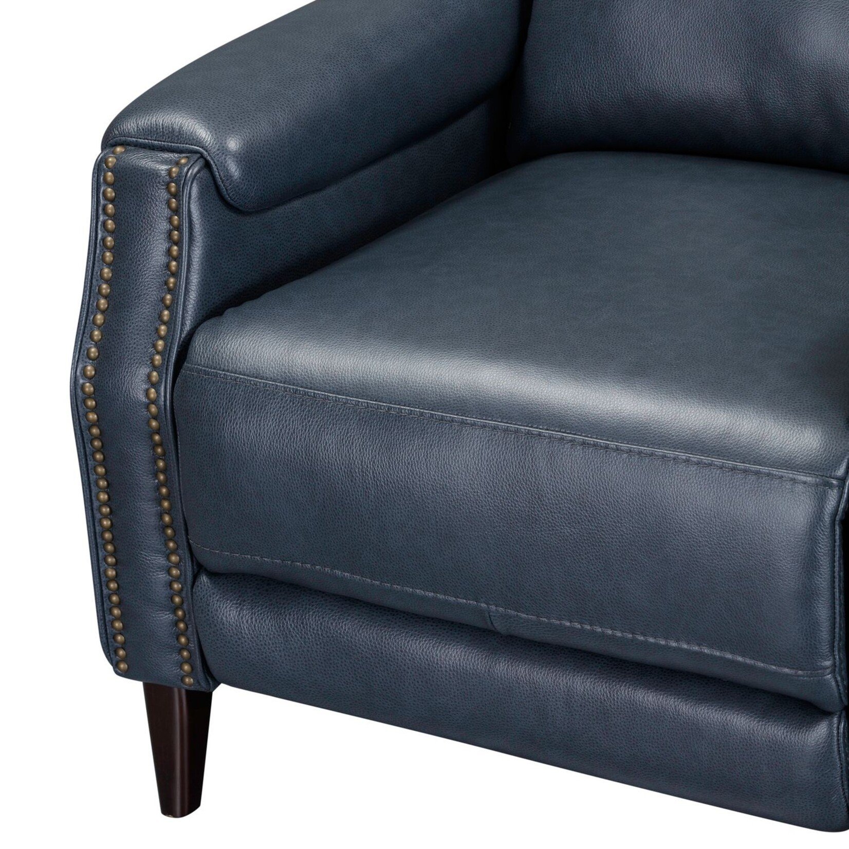 Liberty Furniture Rawling Pushback Recliner Navy Leather