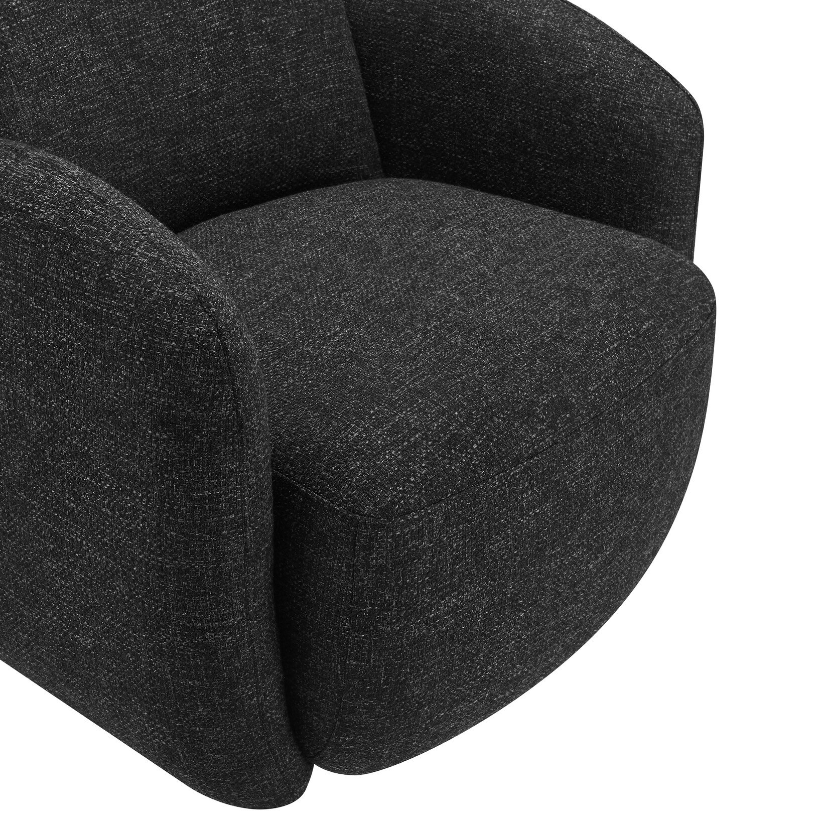 EuroStyle Brody Swivel Lounge Chair Black