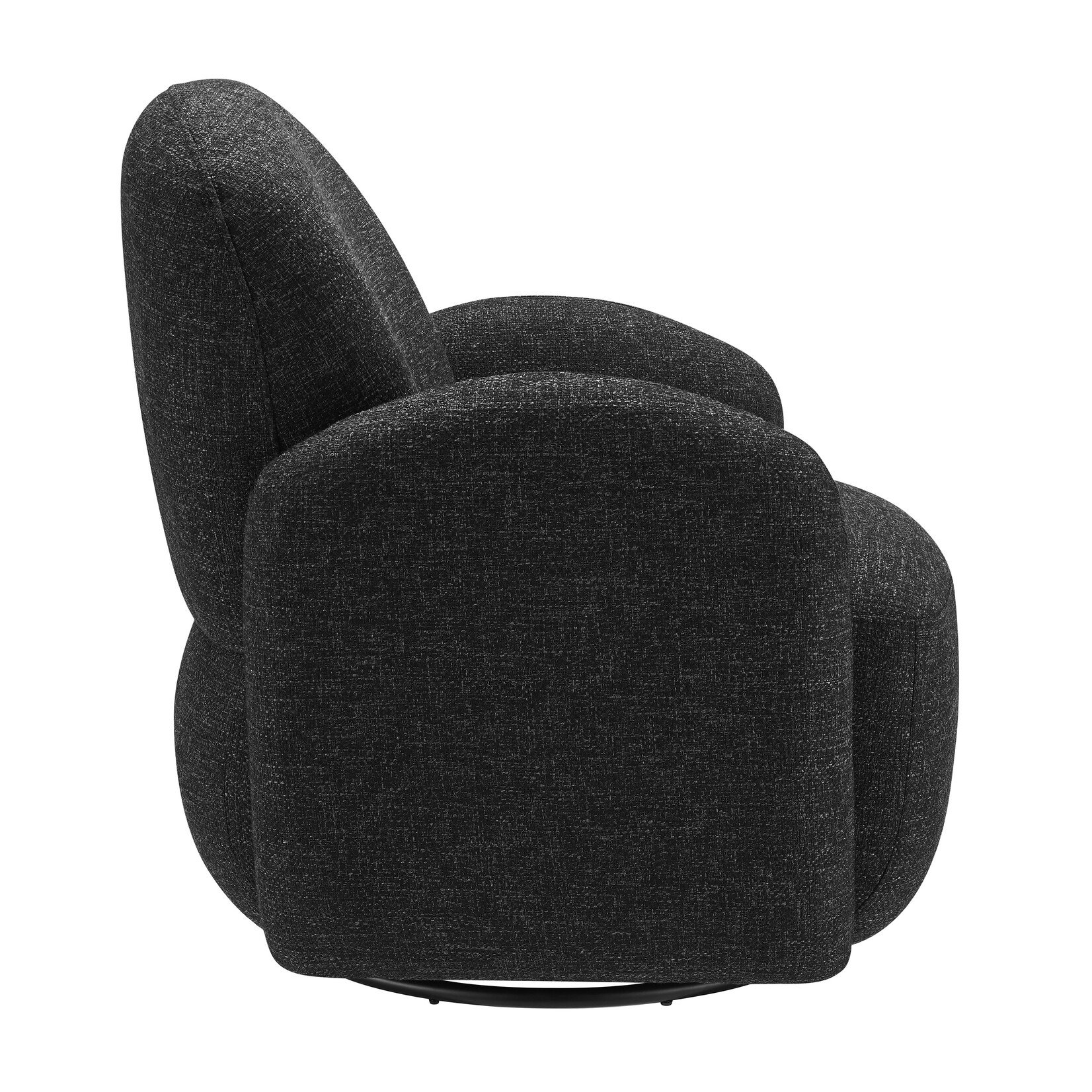 EuroStyle Brody Swivel Lounge Chair Black