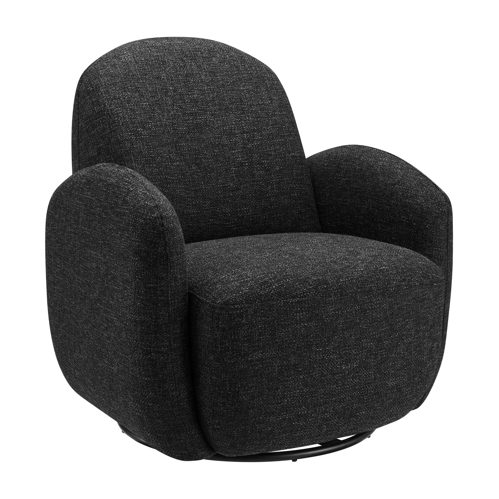EuroStyle Brody Swivel Lounge Chair Black