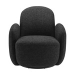 EuroStyle Brody Swivel Lounge Chair Black