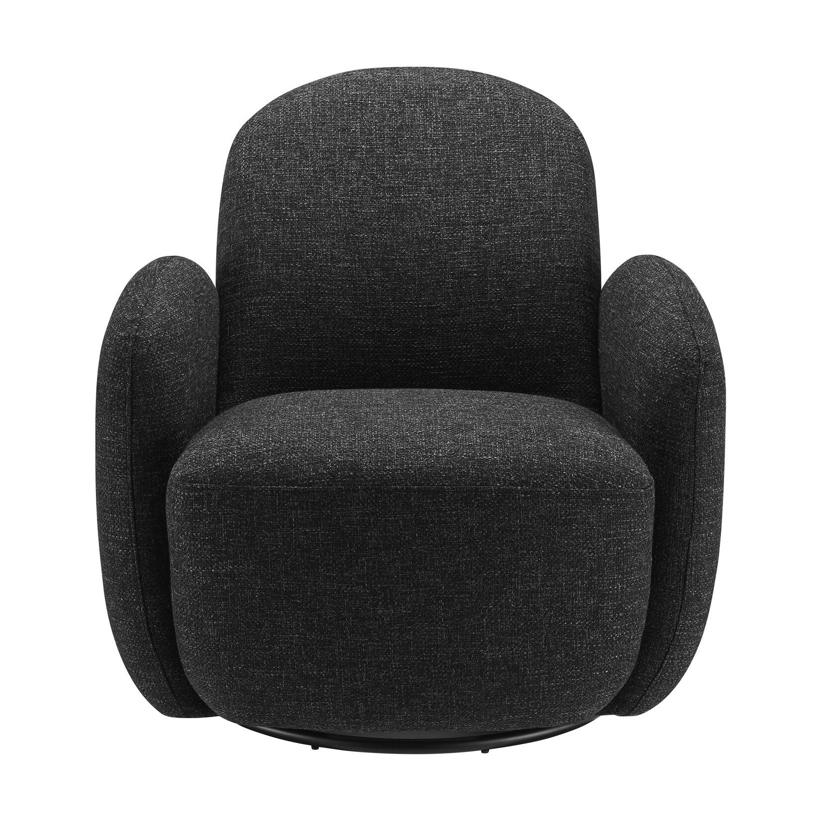 EuroStyle Brody Swivel Lounge Chair Black