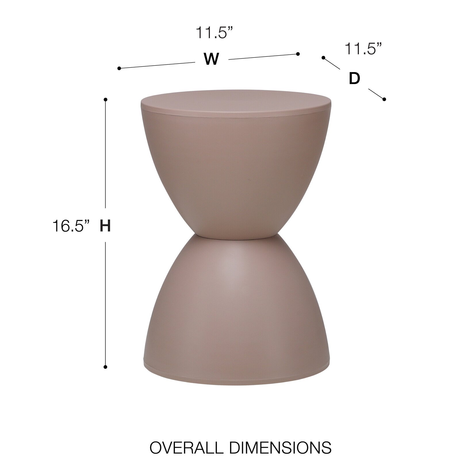 EuroStyle Sallie Stool Taupe