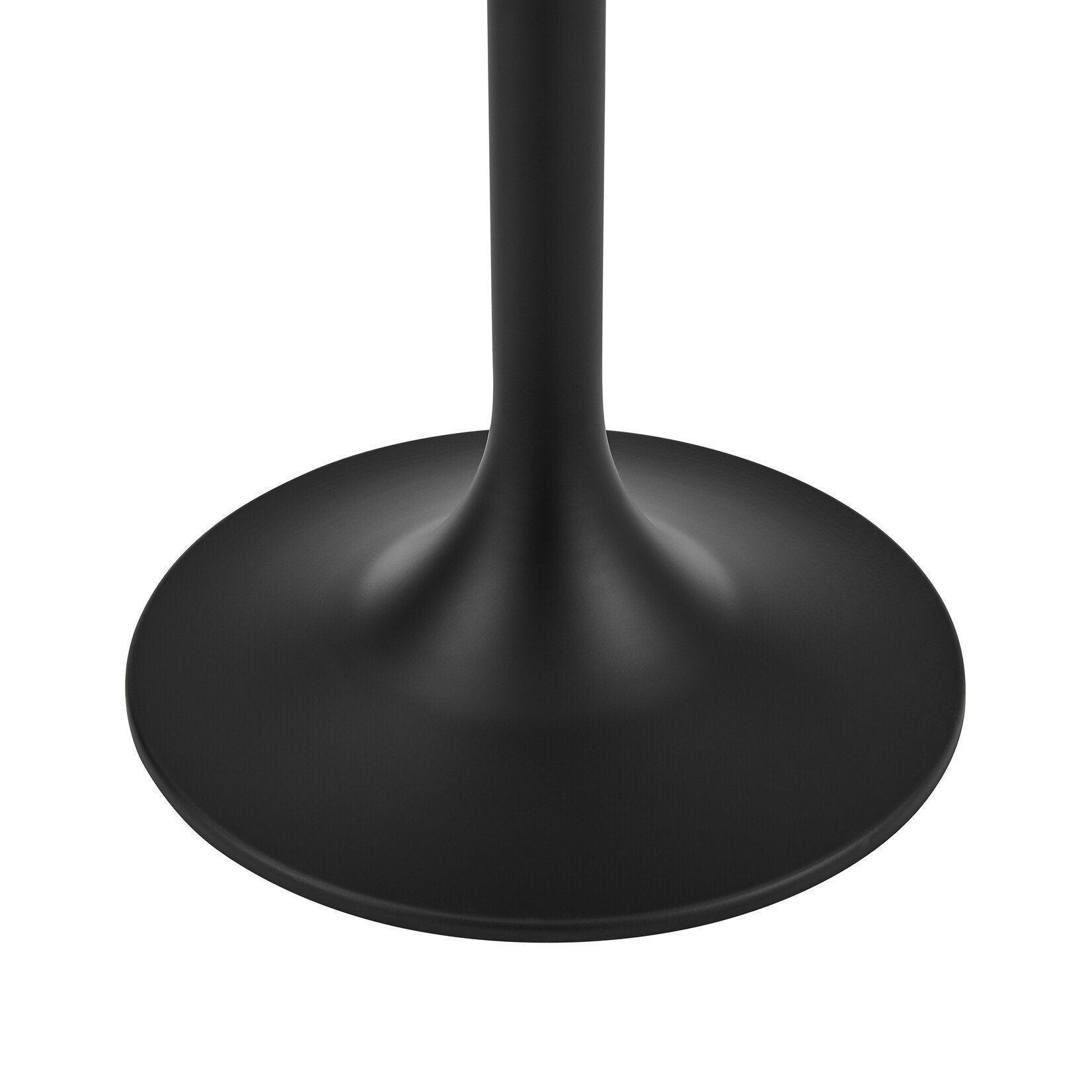 EuroStyle Astrid 20" Side Table - White Ceramic Top Black Base