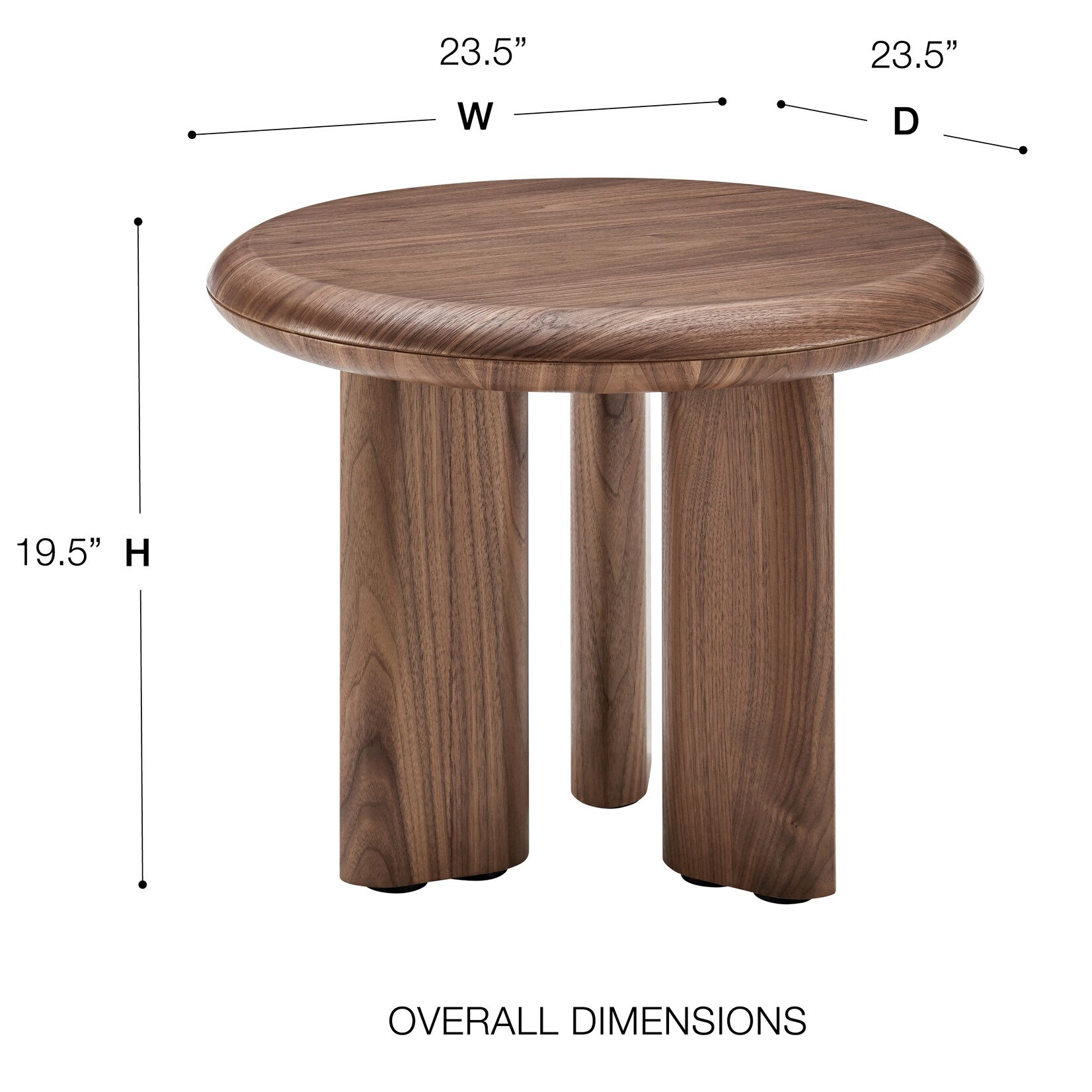 EuroStyle Albert 24" Round Side Table