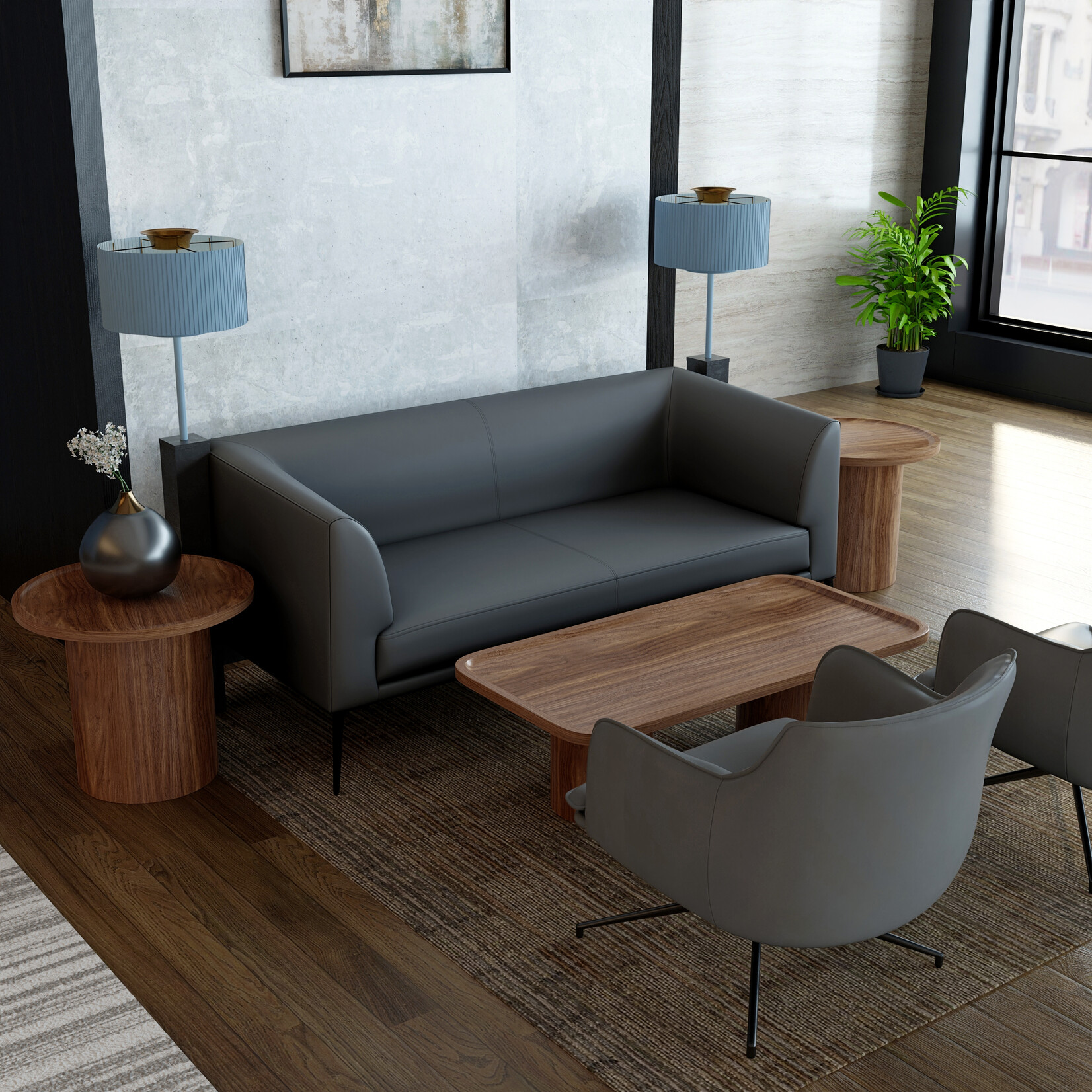 EuroStyle Boden 24" Round Side Table